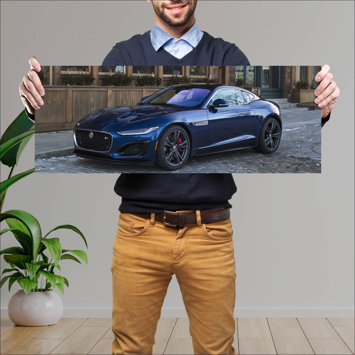 Cuadro grande 30x80cm 2021 jaguar f type r coupe u 586 Jaguar