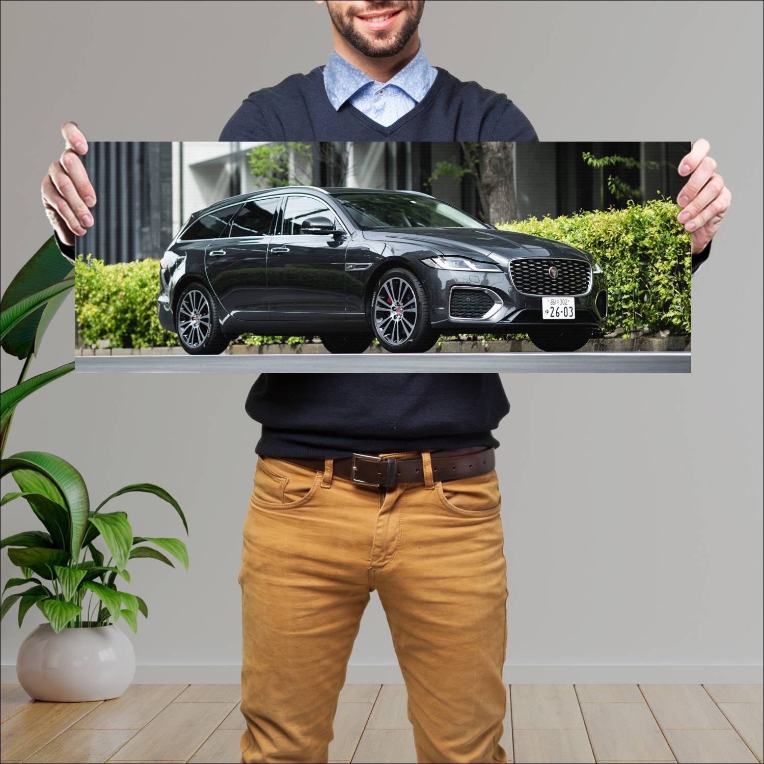 Cuadro grande 30x80cm 2021 jaguar xf sportbrake jp 591 Jaguar