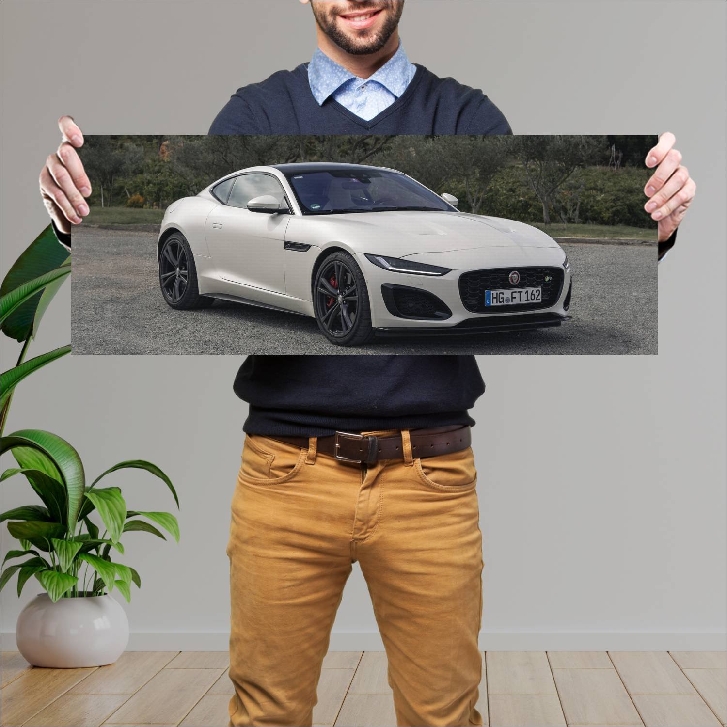 Cuadro grande 30x80cm 2022 jaguar f type r coupe a 598 Jaguar