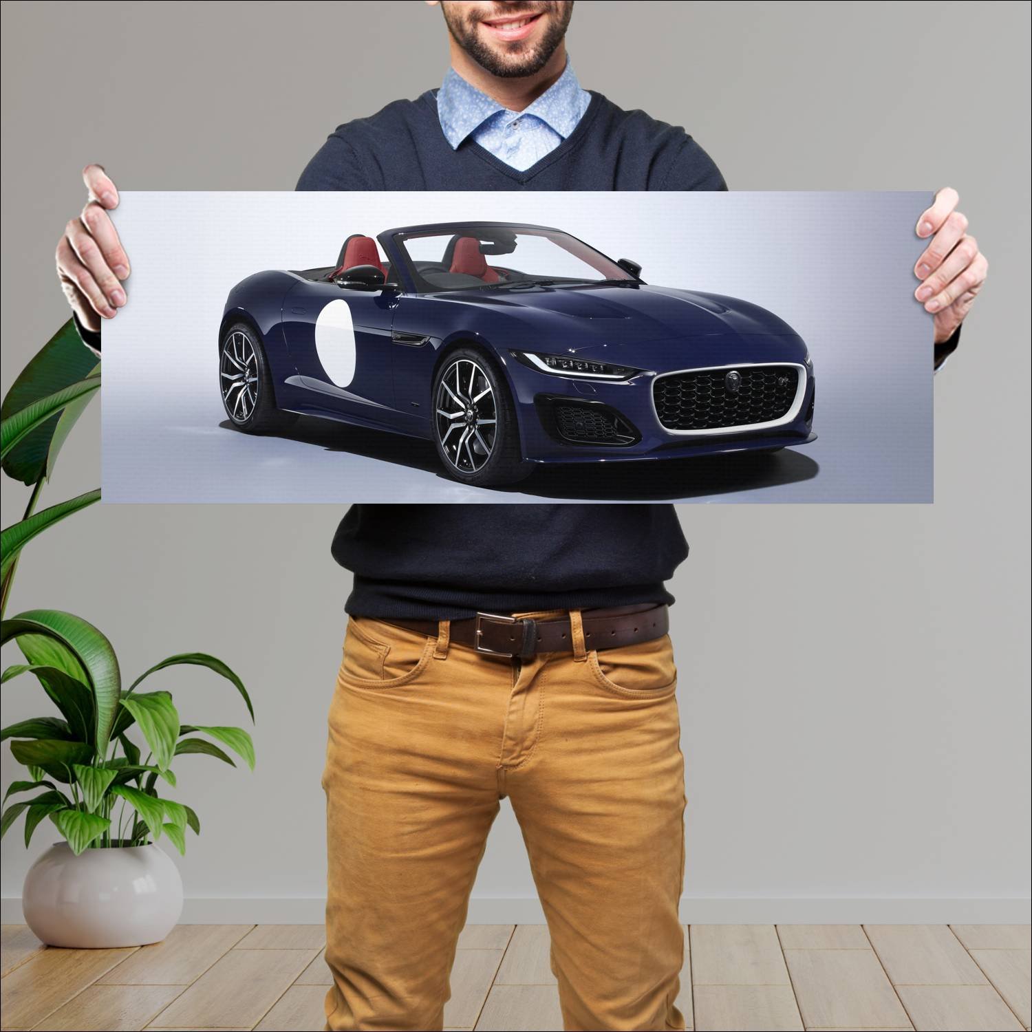 Cuadro grande 30x80cm 2023 jaguar f type convertib 599 Jaguar
