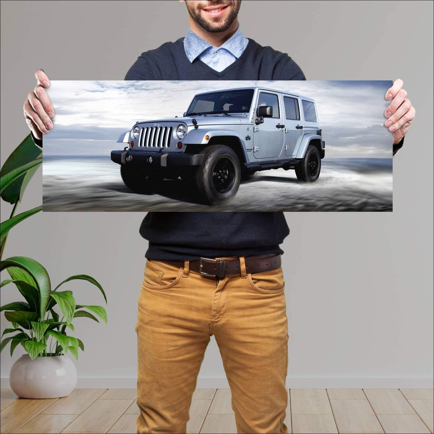 Cuadro grande 30x80cm 2012 jeep wrangler unlimited 42 Jeep