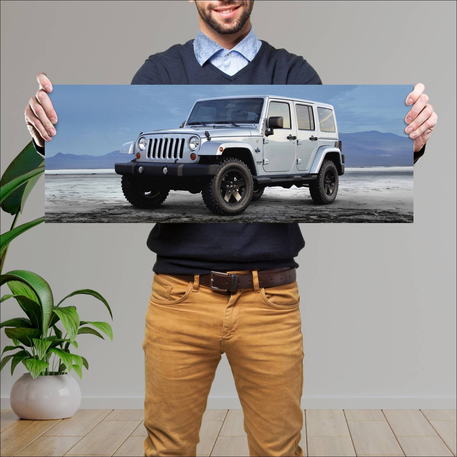Cuadro grande 30x80cm 2012 jeep wrangler unlimited 43 Jeep