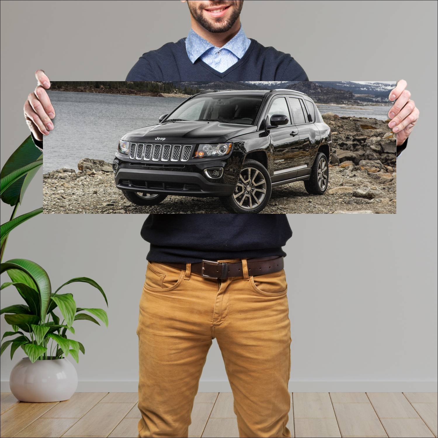Cuadro grande 30x80cm 2013 jeep compass 7754 44 Jeep