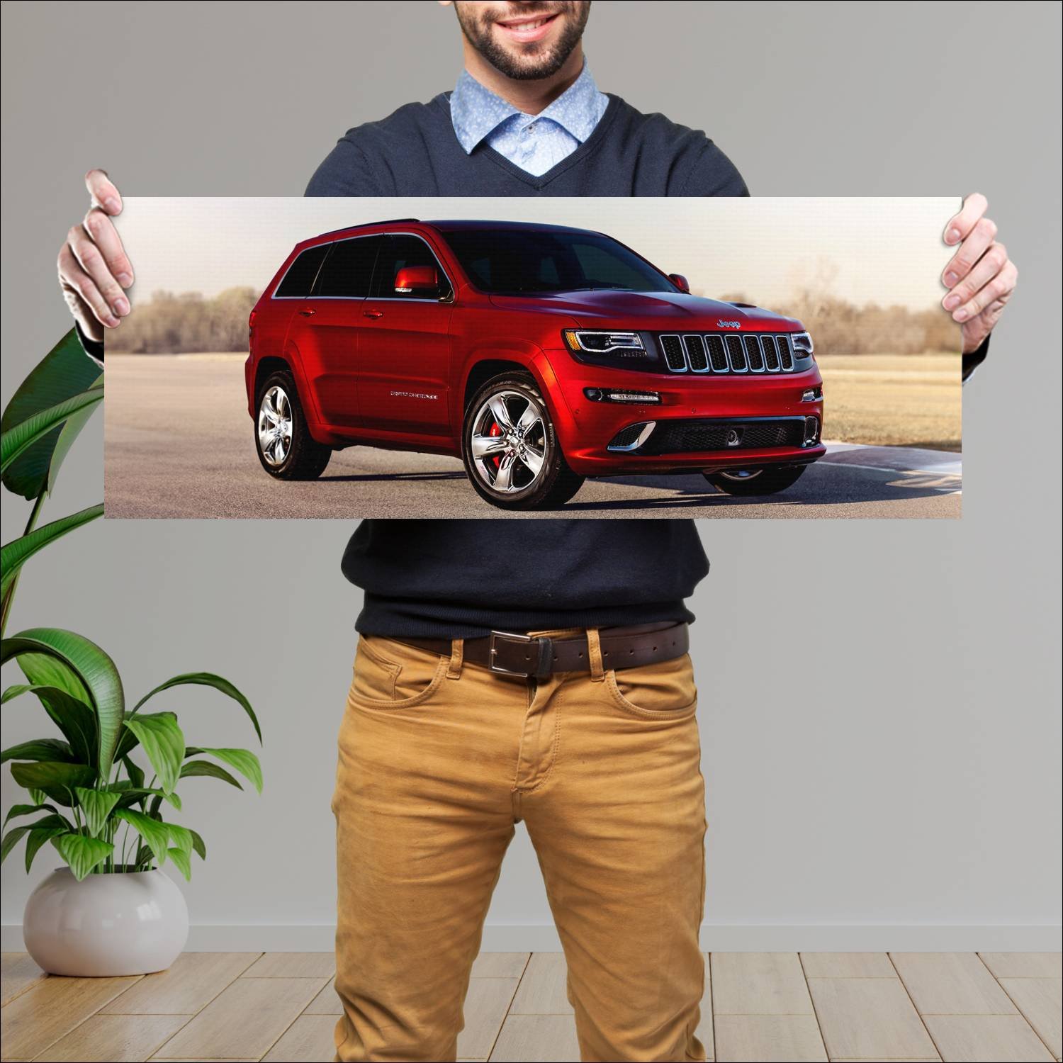 Cuadro grande 30x80cm 2013 jeep grand cherokee srt 47 Jeep