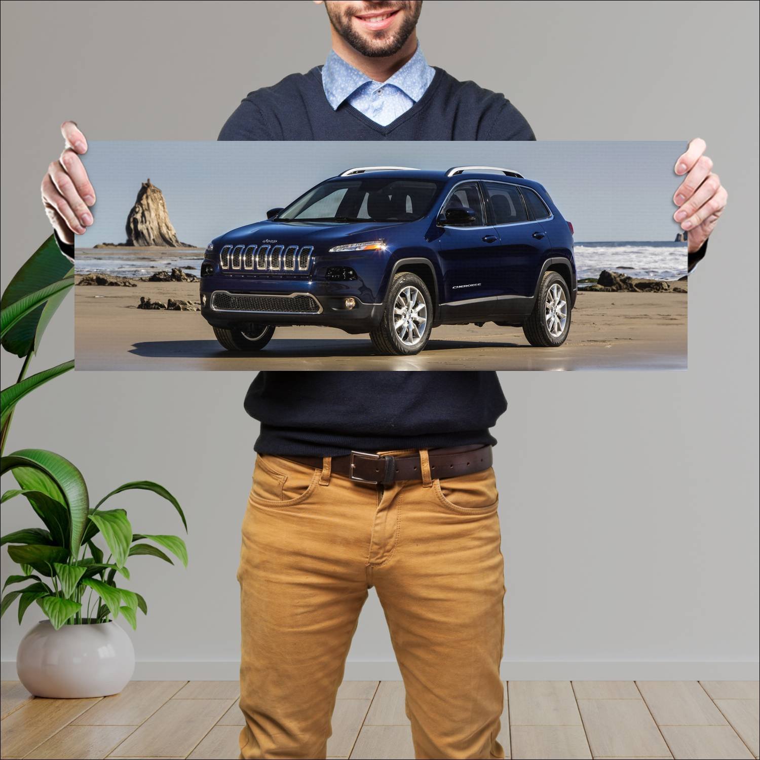 Cuadro grande 30x80cm 2014 jeep cherokee limited 7 53 Jeep