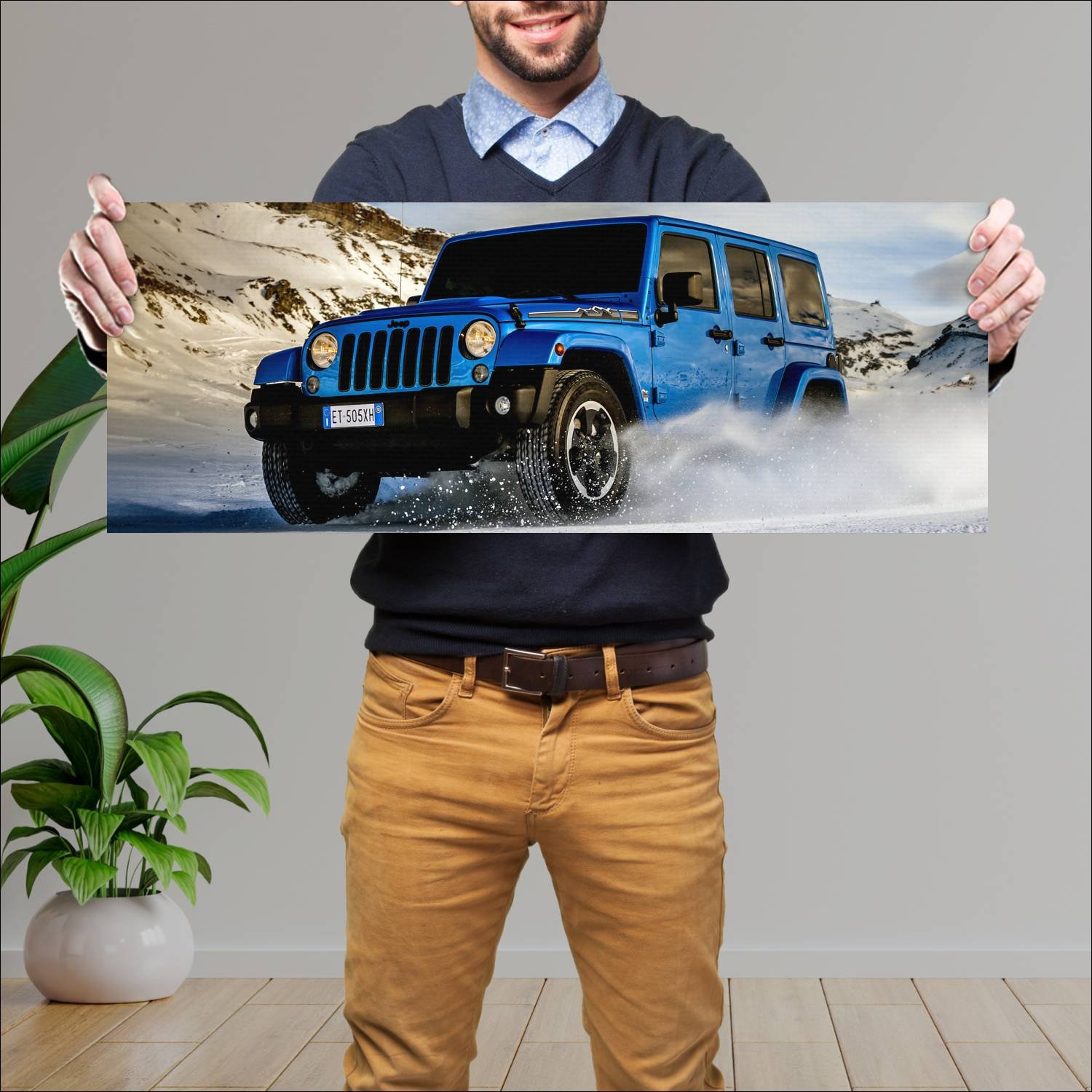 Cuadro grande 30x80cm 2014 jeep wrangler unlimited 64 Jeep