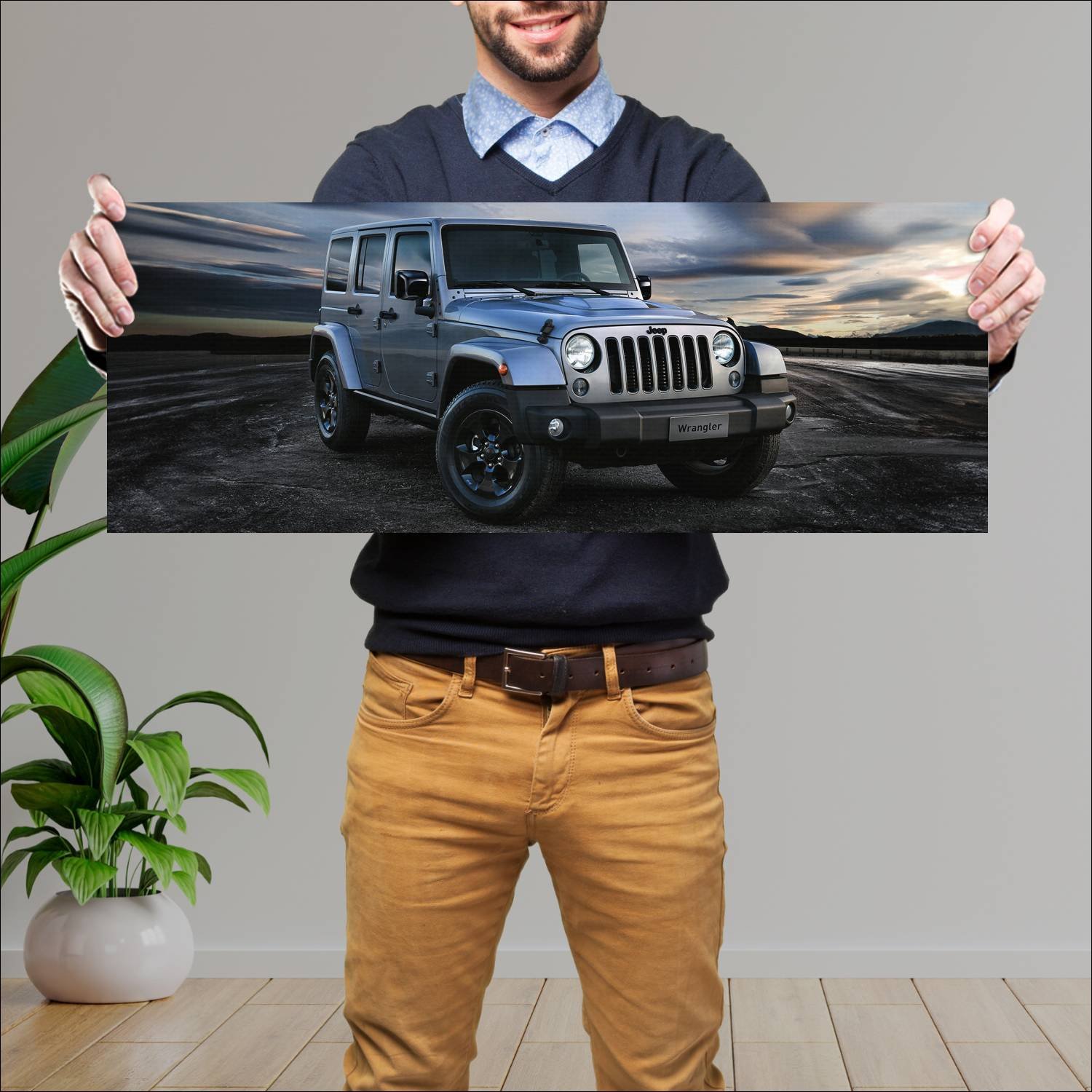 Cuadro grande 30x80cm 2015 jeep wrangler unlimited 73 Jeep