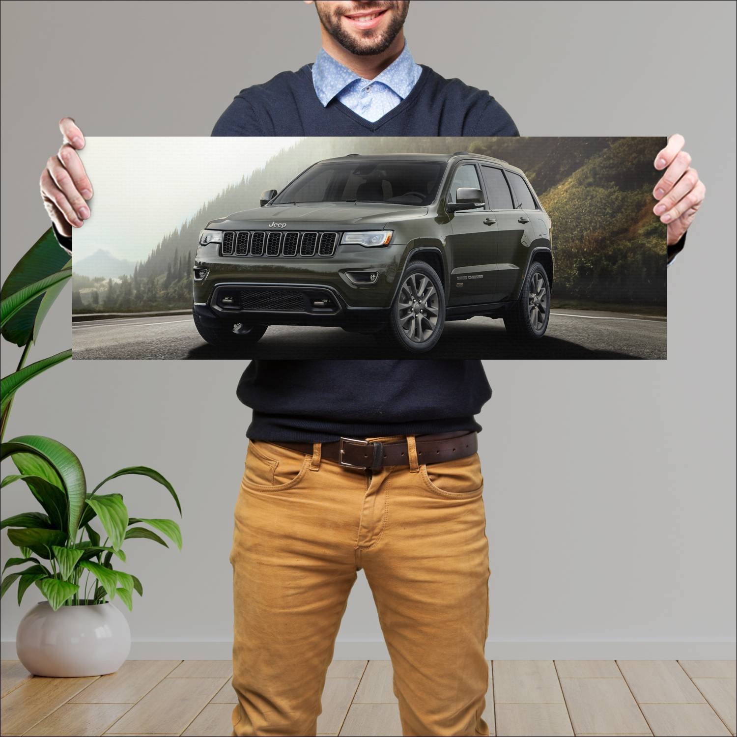 Cuadro grande 30x80cm 2016 jeep grand cherokee 75t 77 Jeep