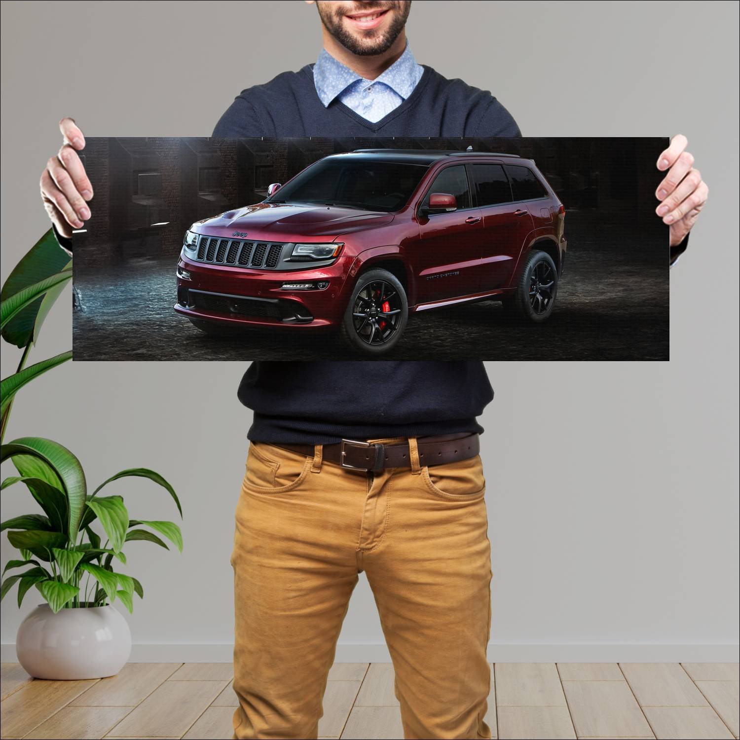 Cuadro grande 30x80cm 2016 jeep grand cherokee srt 79 Jeep
