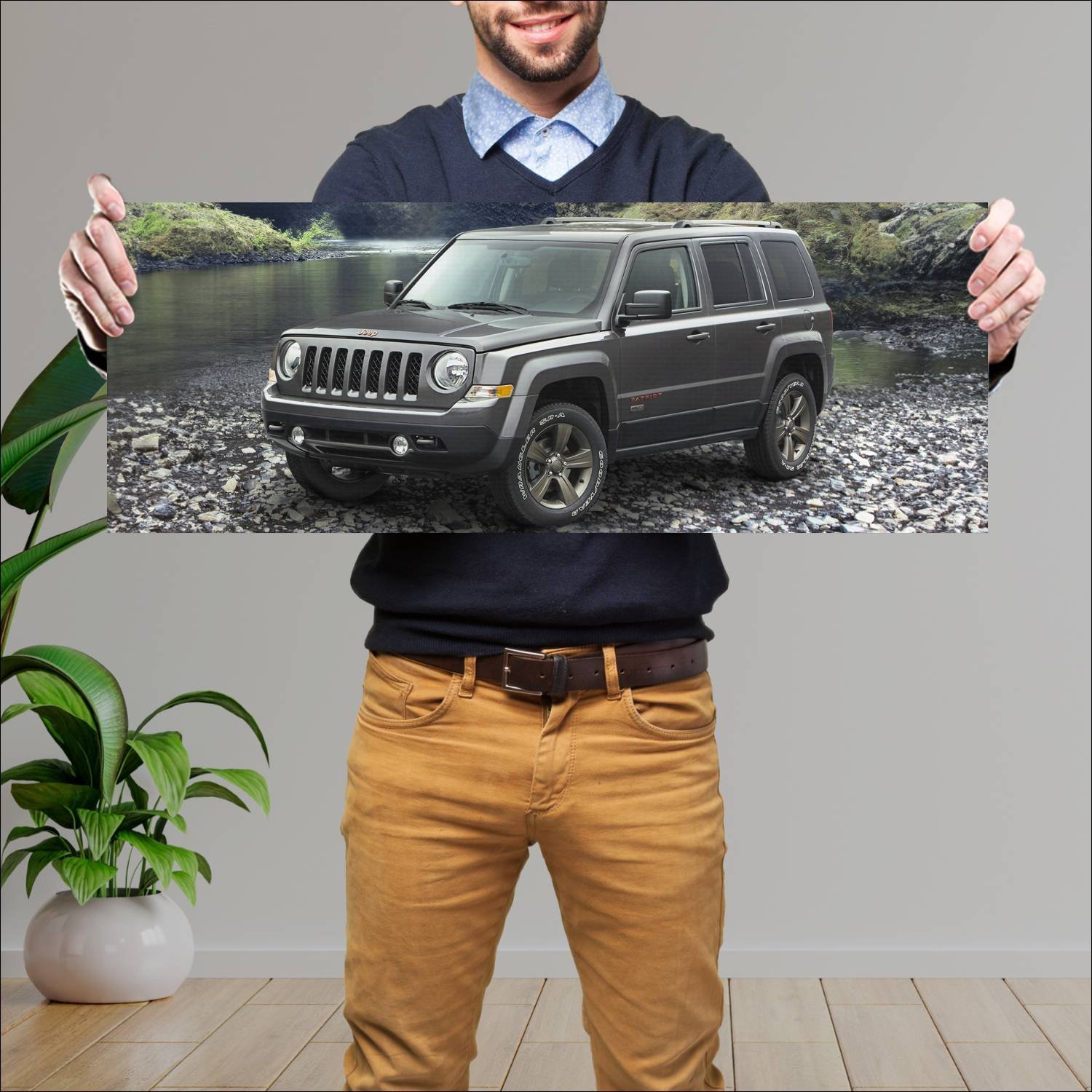 Cuadro grande 30x80cm 2016 jeep patriot 75th anniv 80 Jeep