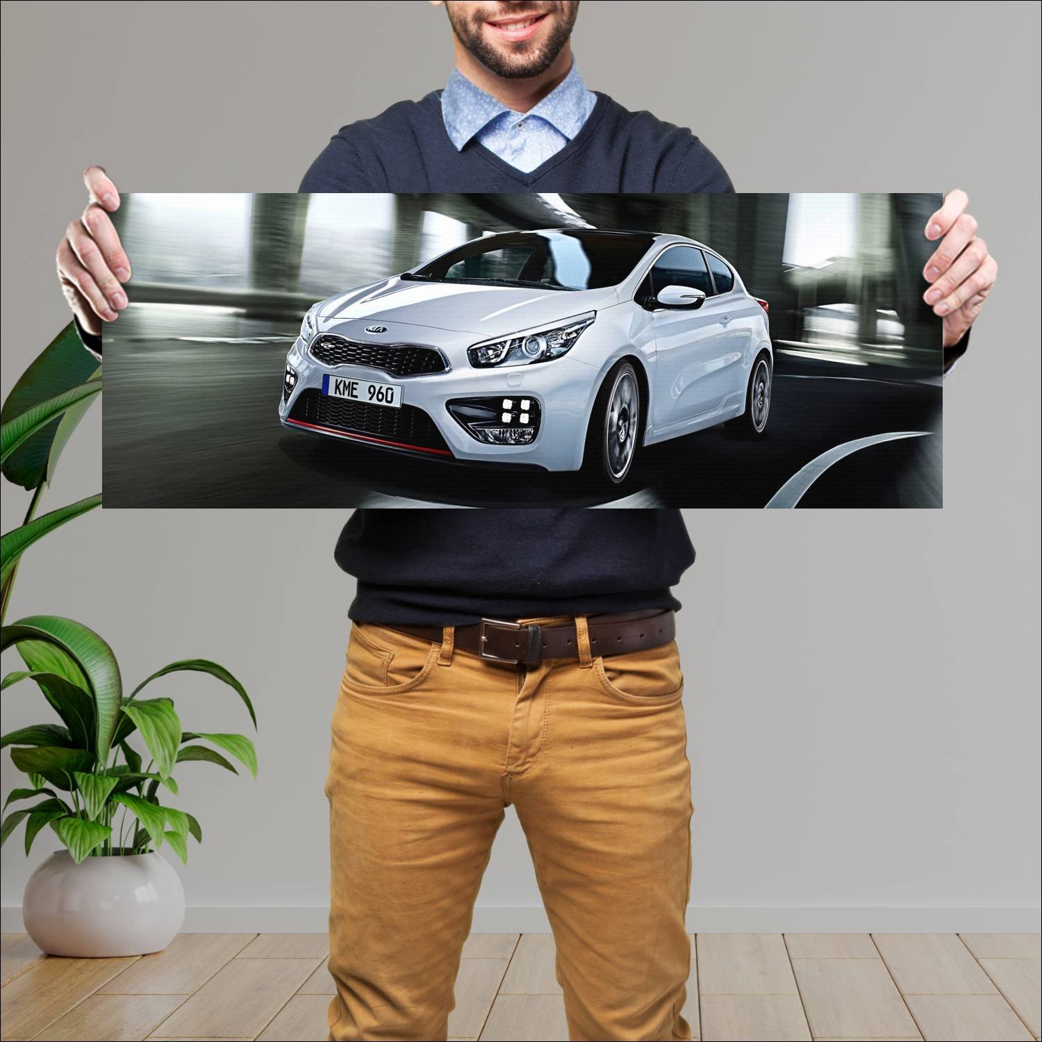 Cuadro grande 30x80cm 2013 kia pro ceed gt 9142 48 Kia