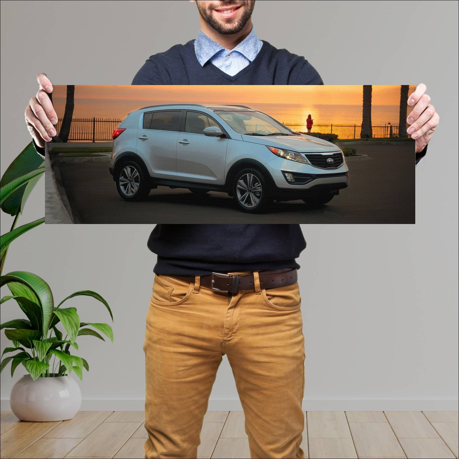 Cuadro grande 30x80cm 2013 kia sportage us auto 53 Kia