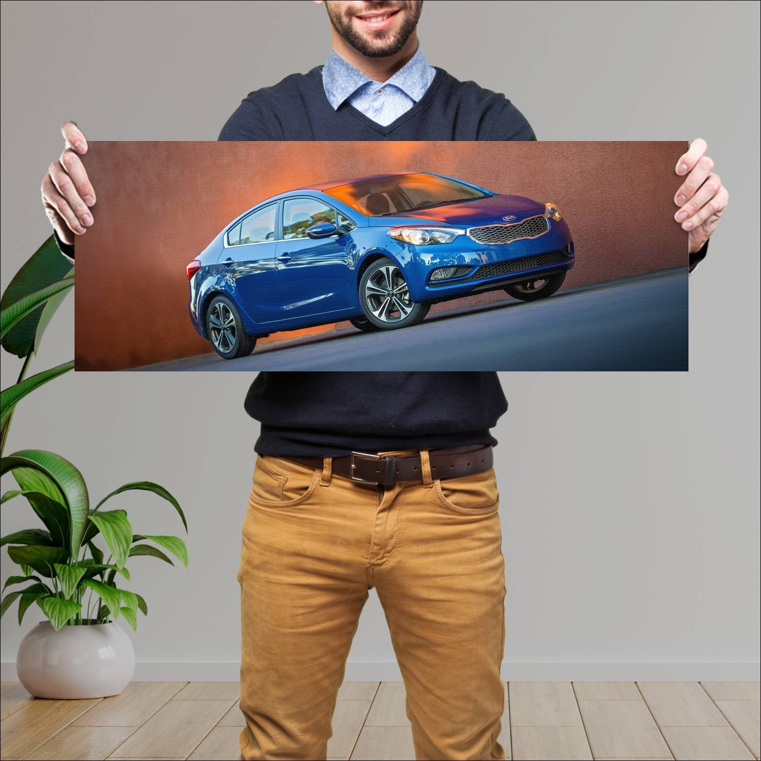 Cuadro grande 30x80cm 2014 kia forte 8999 55 Kia