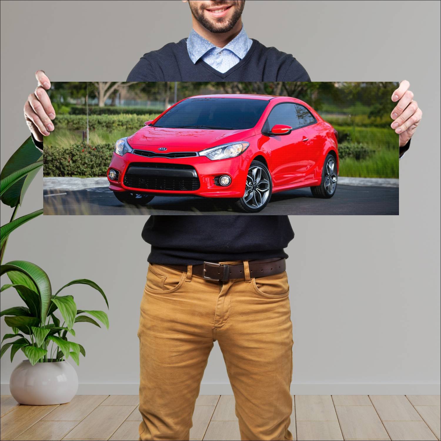 Cuadro grande 30x80cm 2014 kia forte koup 8077 56 Kia