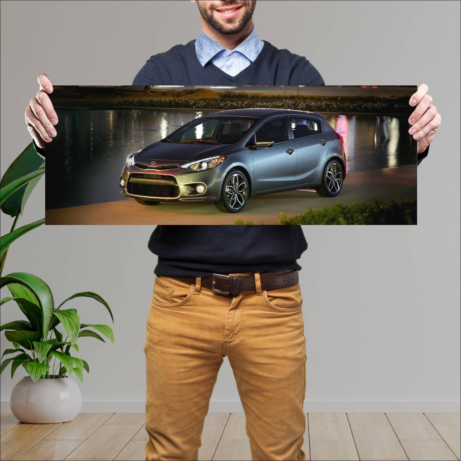 Cuadro grande 30x80cm 2014 kia forte5 8304 57 Kia