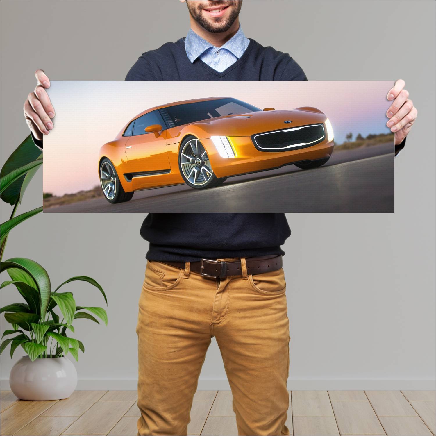 Cuadro grande 30x80cm 2014 kia gt4 stinger auto 59 Kia