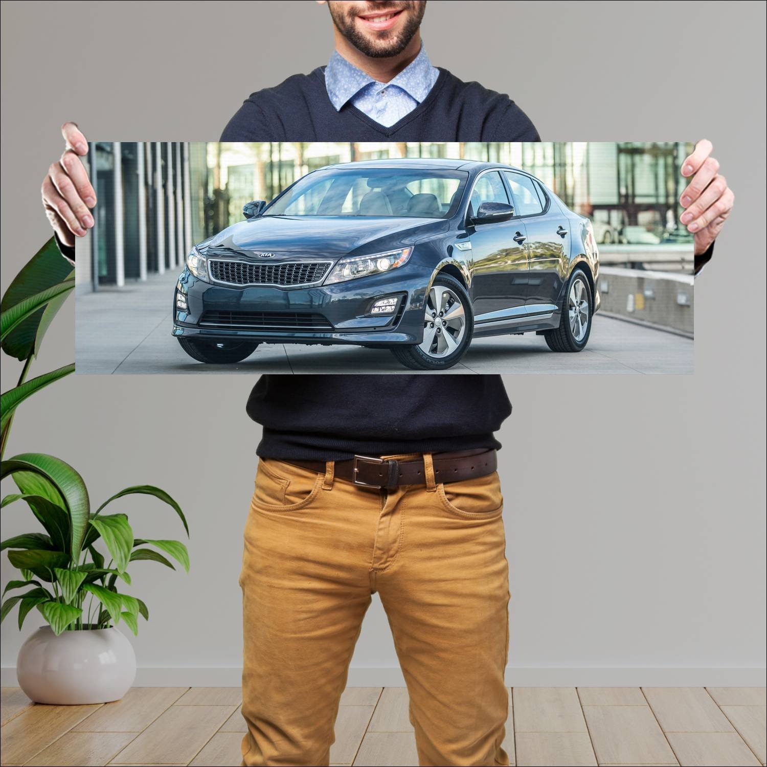 Cuadro grande 30x80cm 2014 kia optima hybrid auto 64 Kia