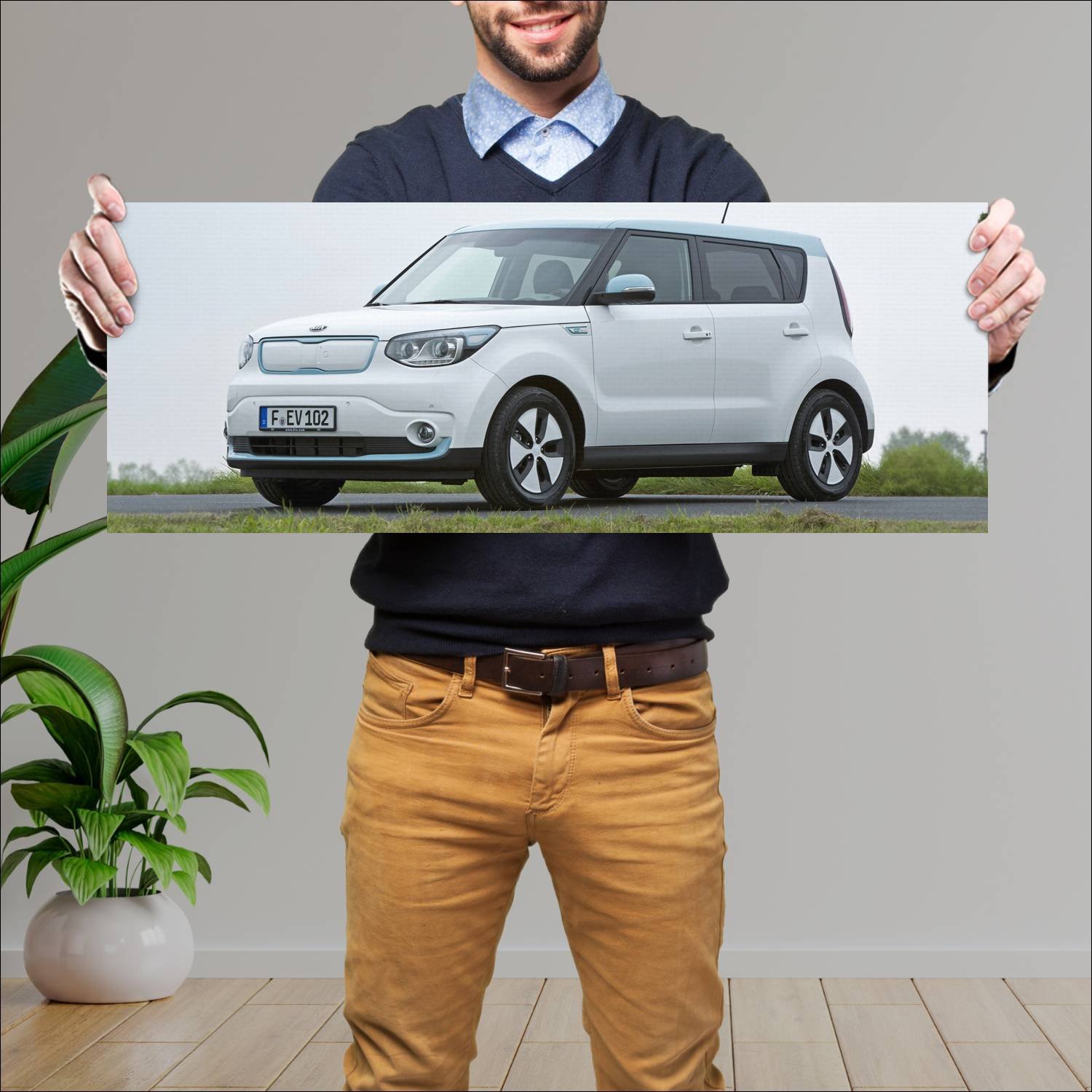 Cuadro grande 30x80cm 2014 kia soul ev eu auto 69 Kia