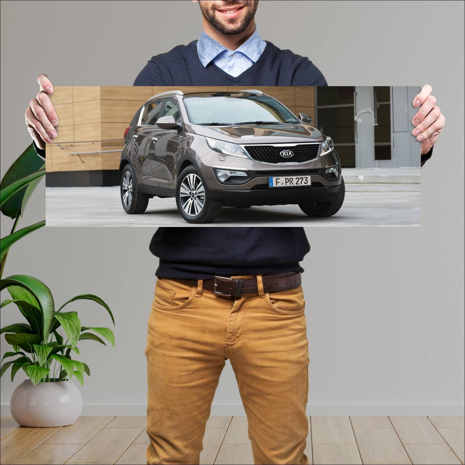Cuadro grande 30x80cm 2014 kia sportage auto 74 Kia