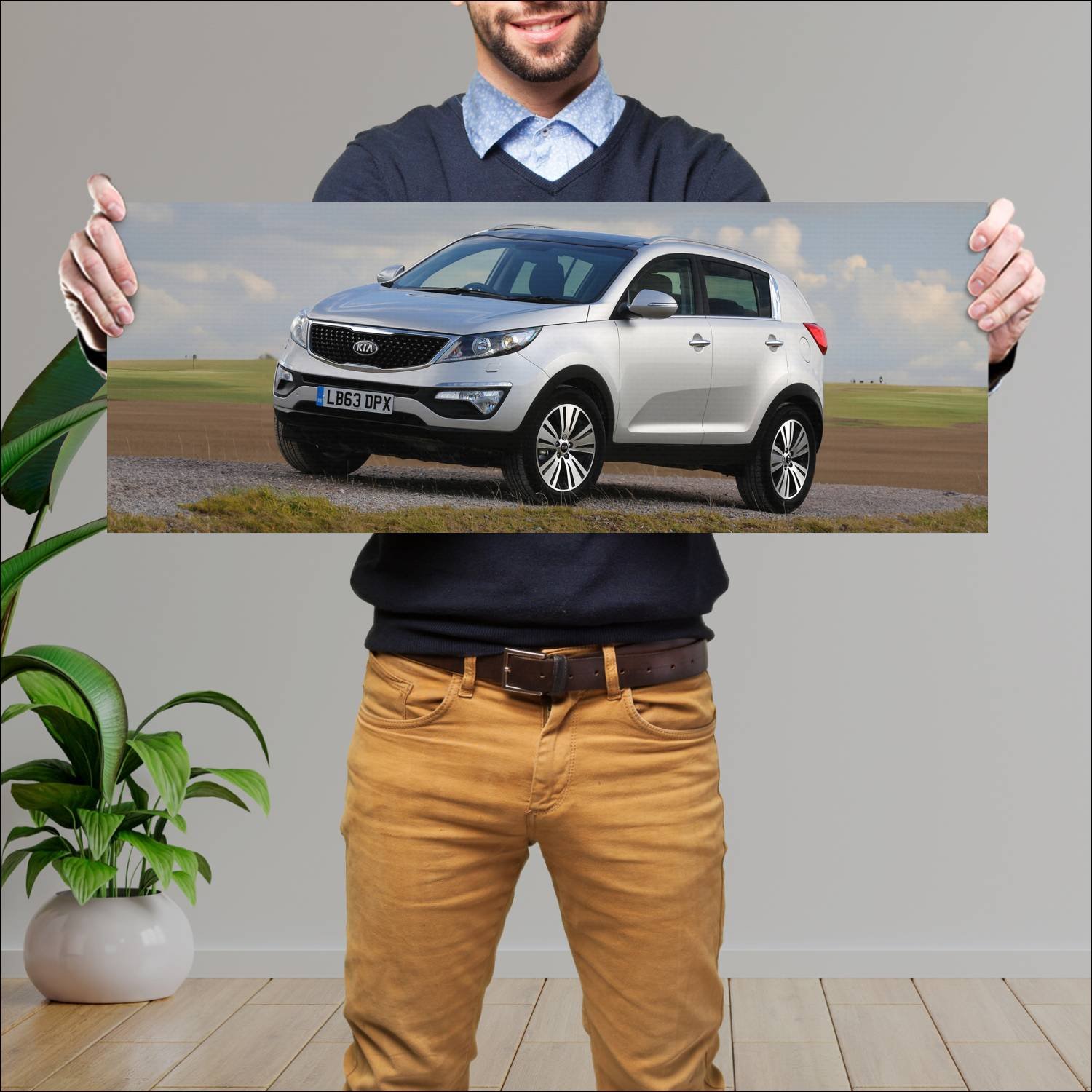 Cuadro grande 30x80cm 2014 kia sportage ecodynamic 75 Kia