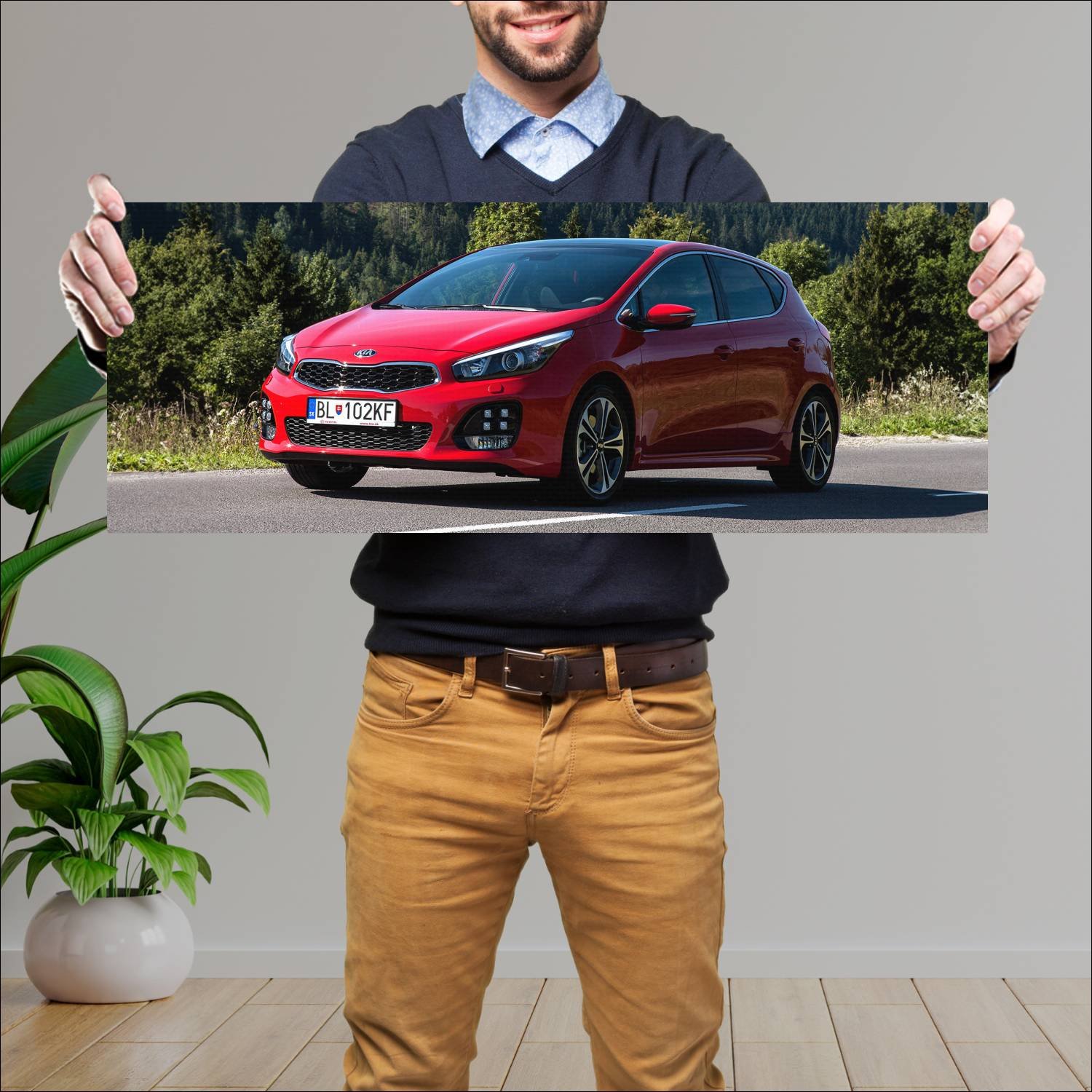 Cuadro grande 30x80cm 2015 kia ceed gt line auto 77 Kia