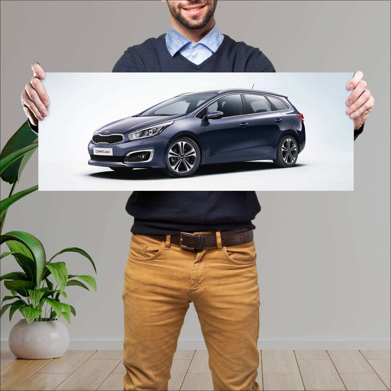 Cuadro grande 30x80cm 2015 kia ceed sw auto 78 Kia