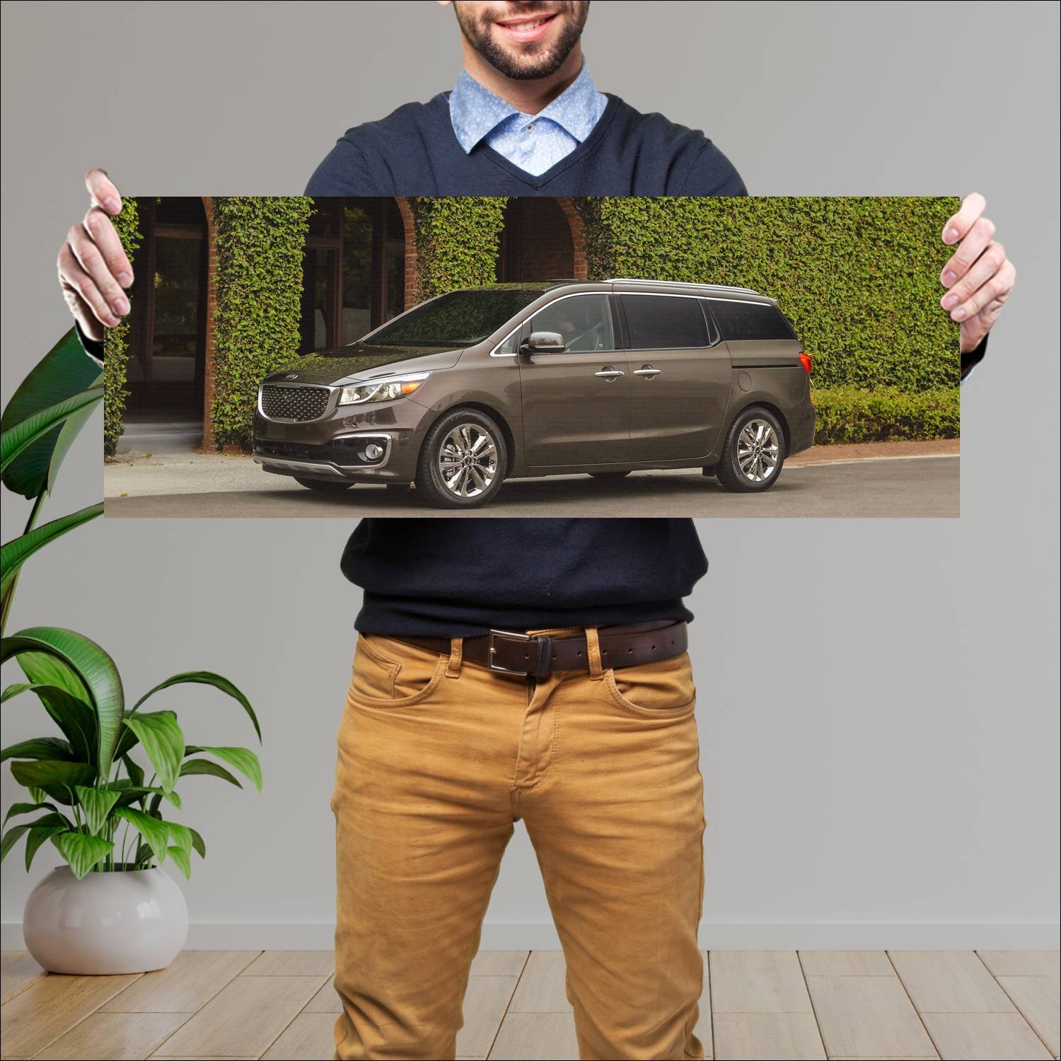 Cuadro grande 30x80cm 2015 kia sedona sxl auto 87 Kia
