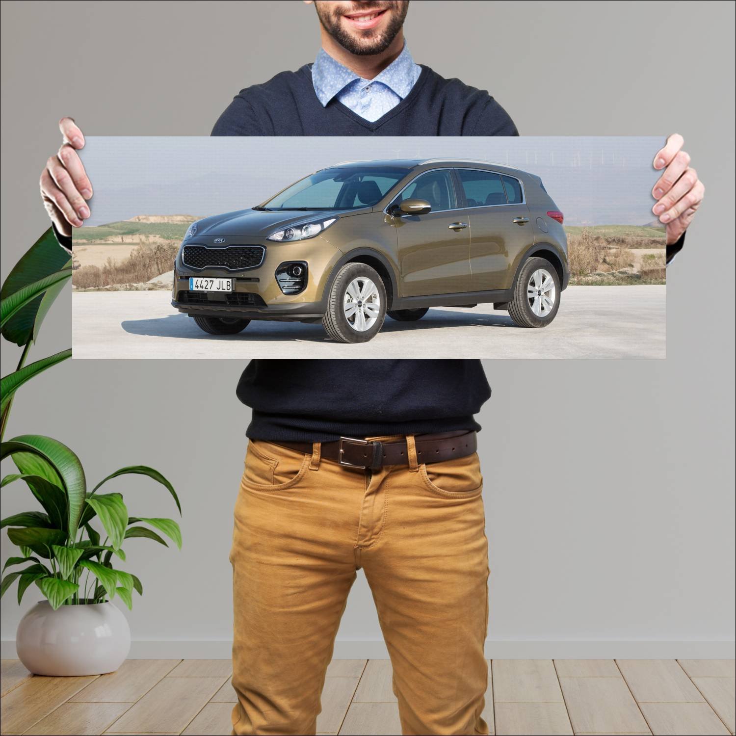 Cuadro grande 30x80cm 2015 kia sportage auto 90 Kia
