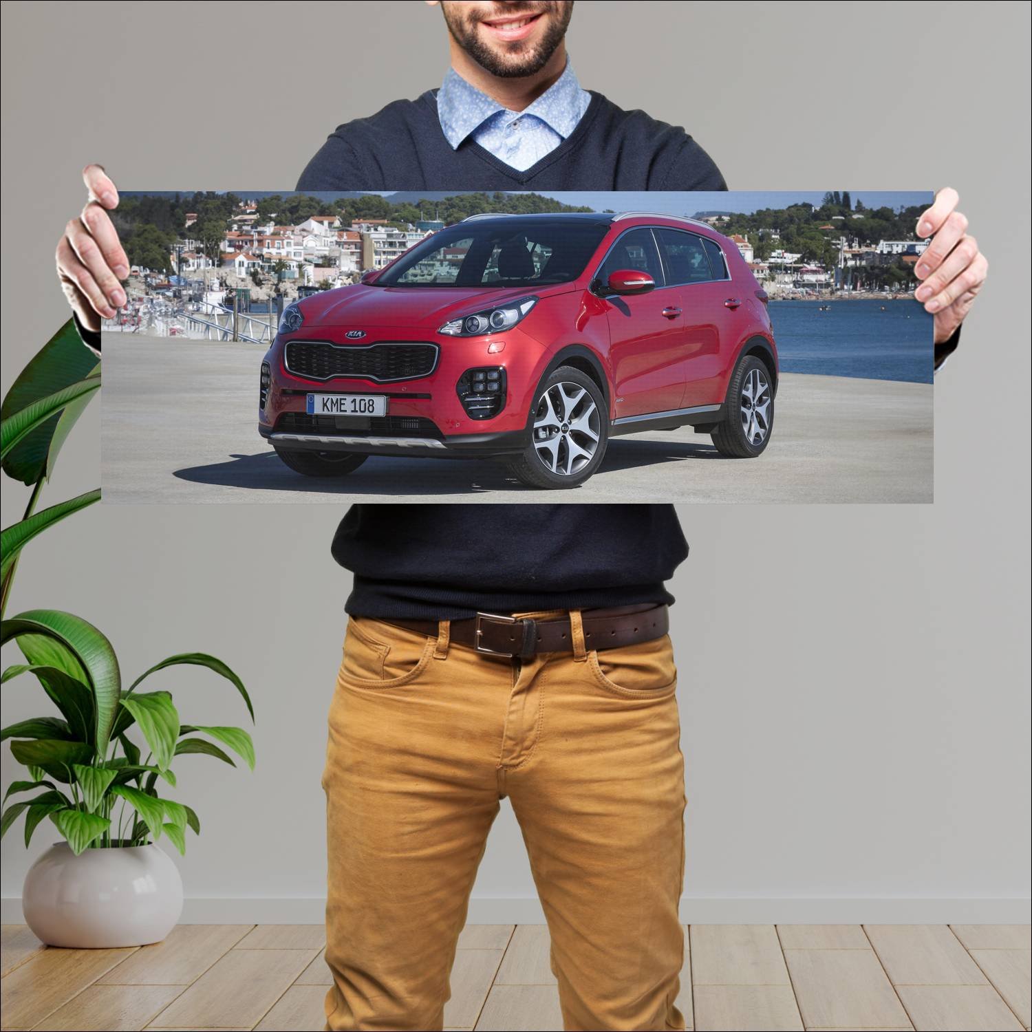 Cuadro grande 30x80cm 2015 kia sportage gt line 32 91 Kia