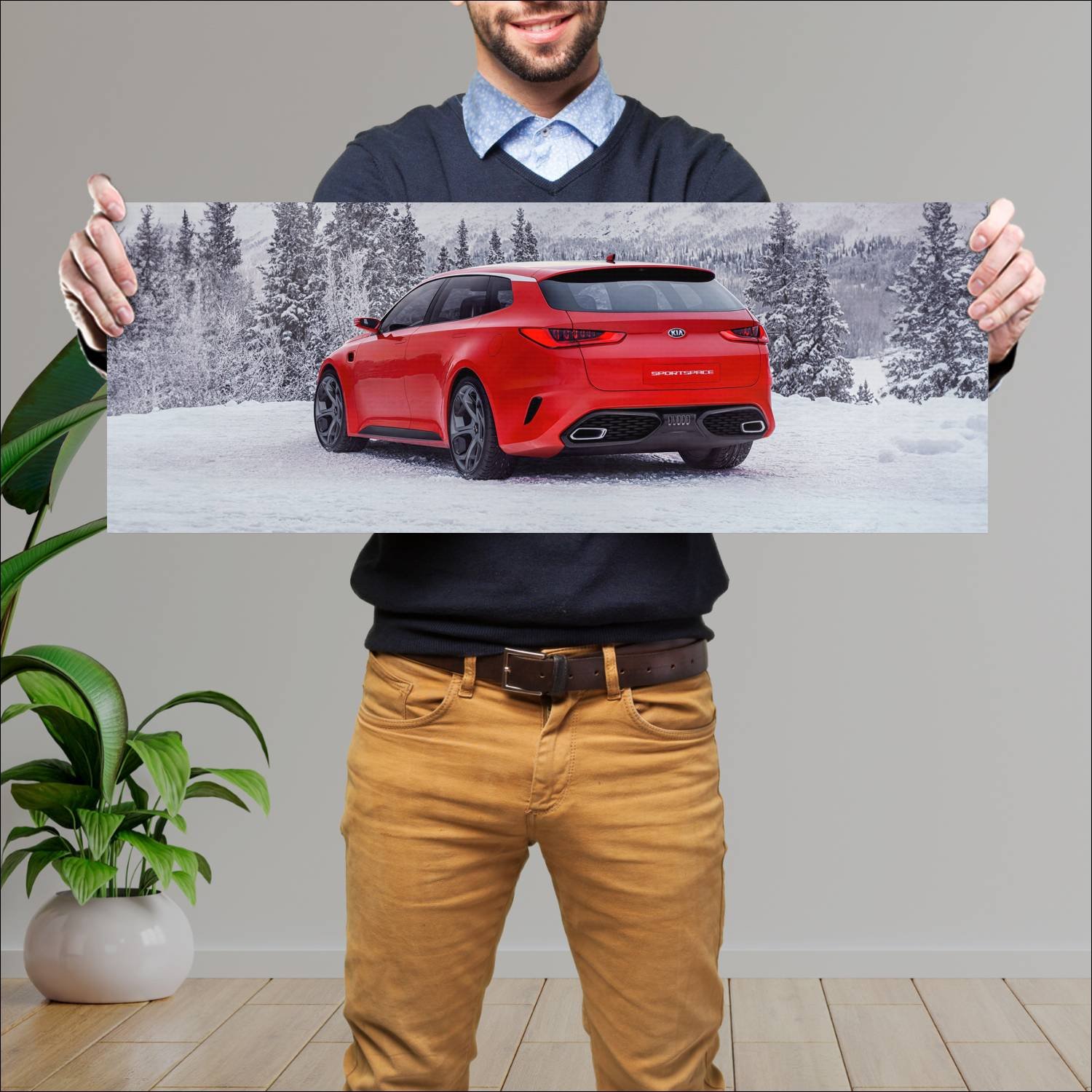 Cuadro grande 30x80cm 2015 kia sportspace concept 92 Kia