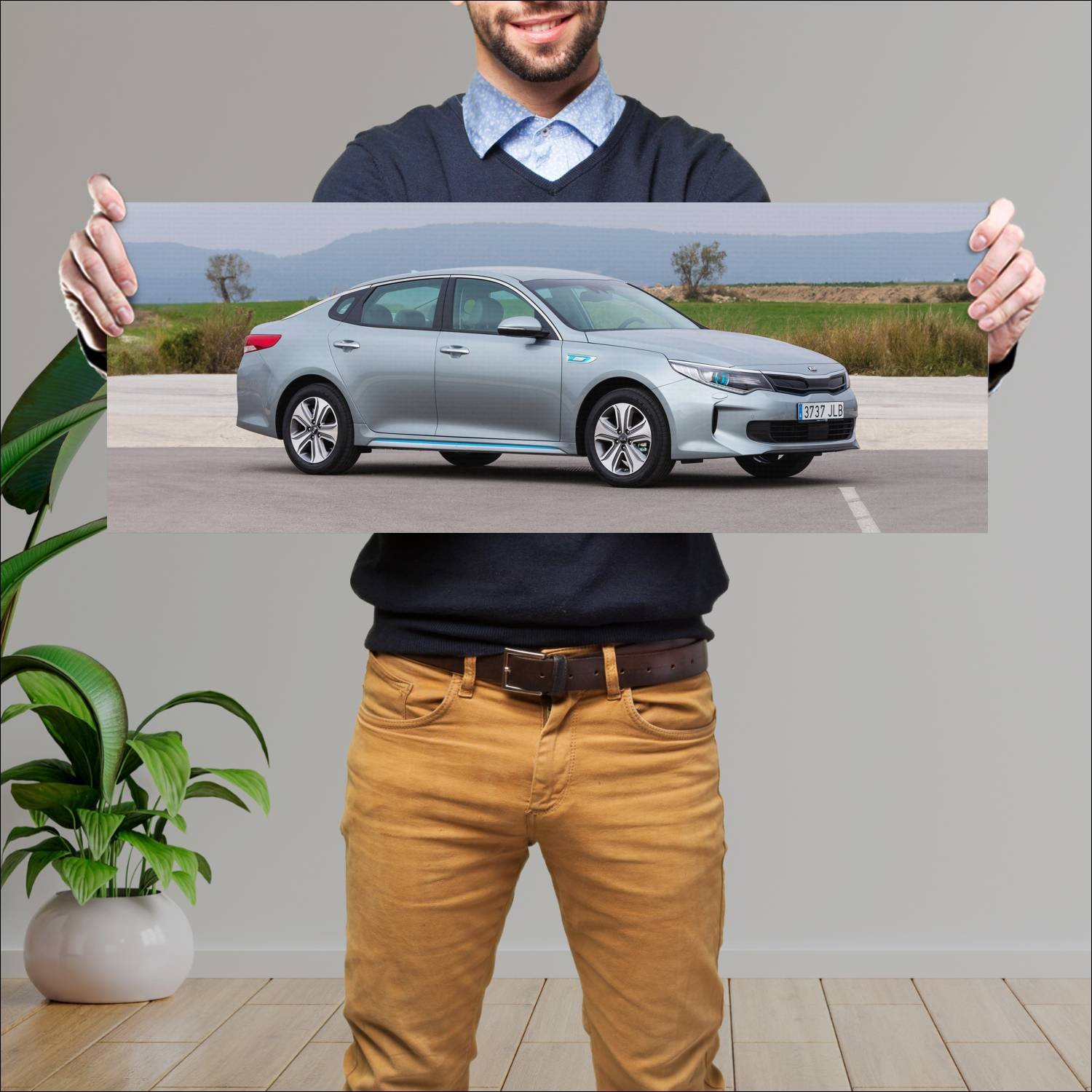 Cuadro grande 30x80cm 2016 kia optima plug in hybr 101 Kia