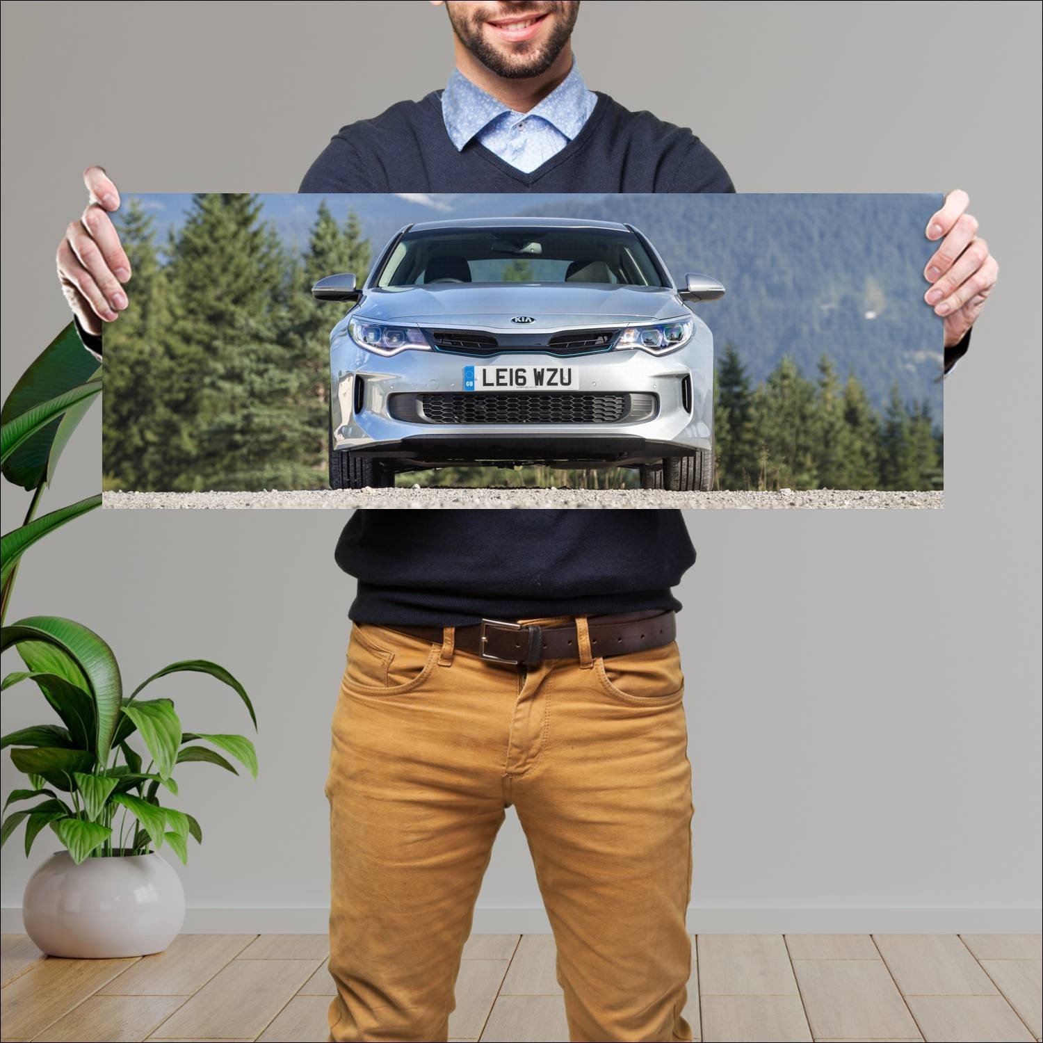 Cuadro grande 30x80cm 2016 kia optima plug in hybr 102 Kia