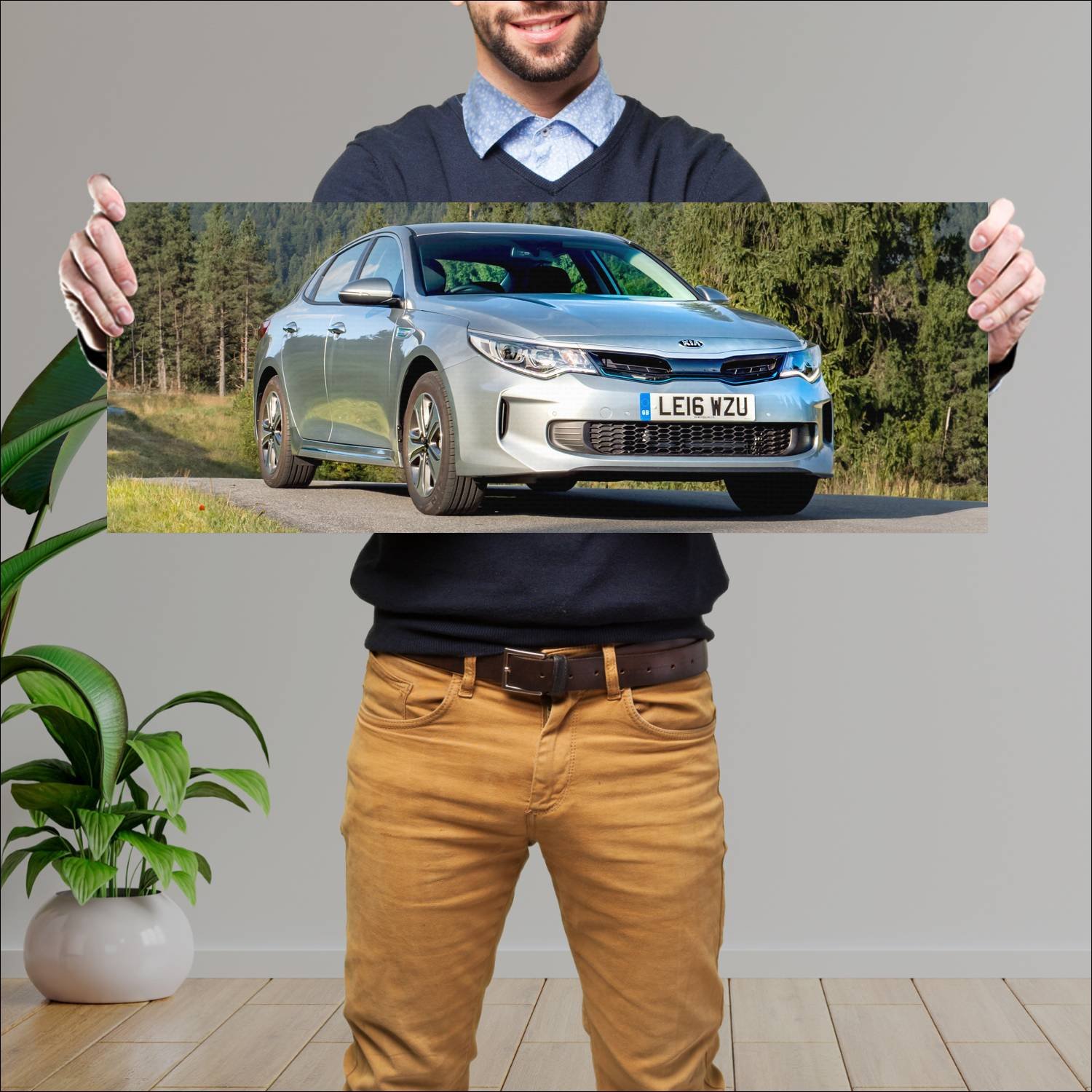 Cuadro grande 30x80cm 2016 kia optima plug in hybr 103 Kia