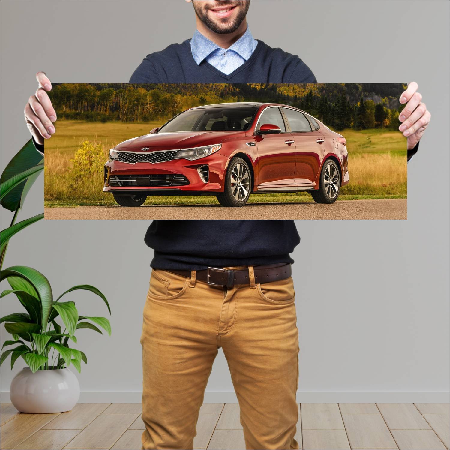 Cuadro grande 30x80cm 2016 kia optima sx auto 110 Kia
