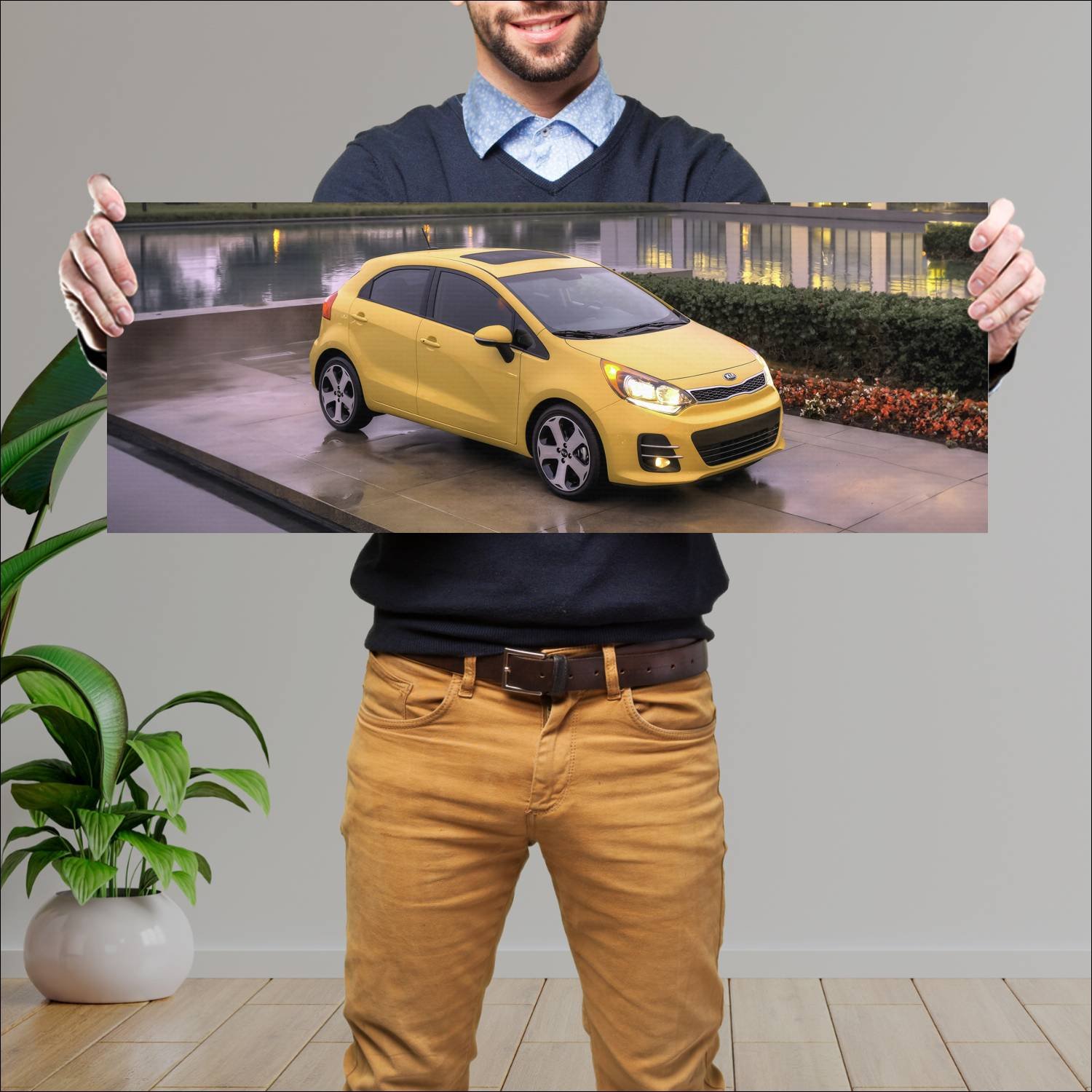 Cuadro grande 30x80cm 2016 kia rio 5 door us auto 112 Kia