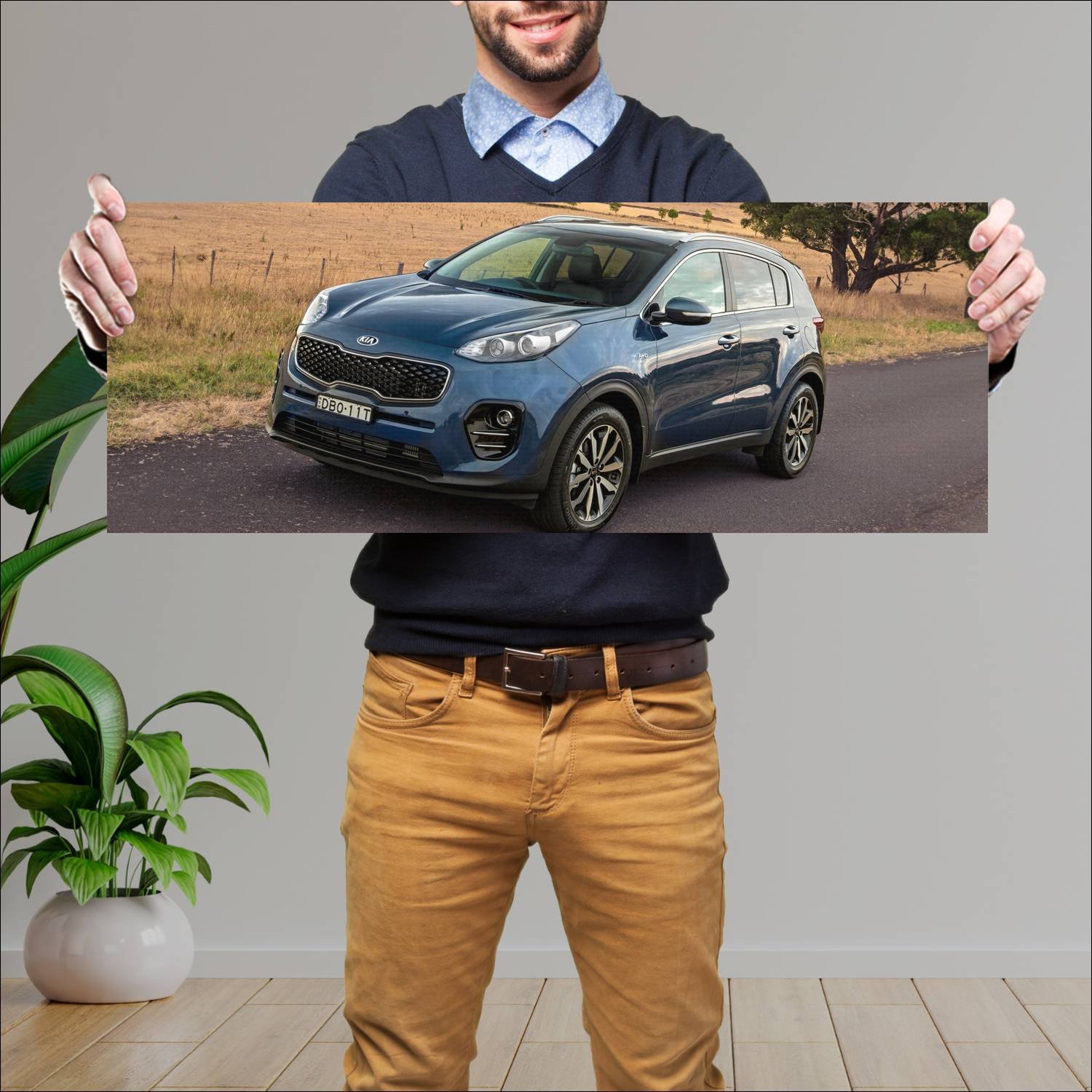 Cuadro grande 30x80cm 2016 kia sportage au auto 115 Kia