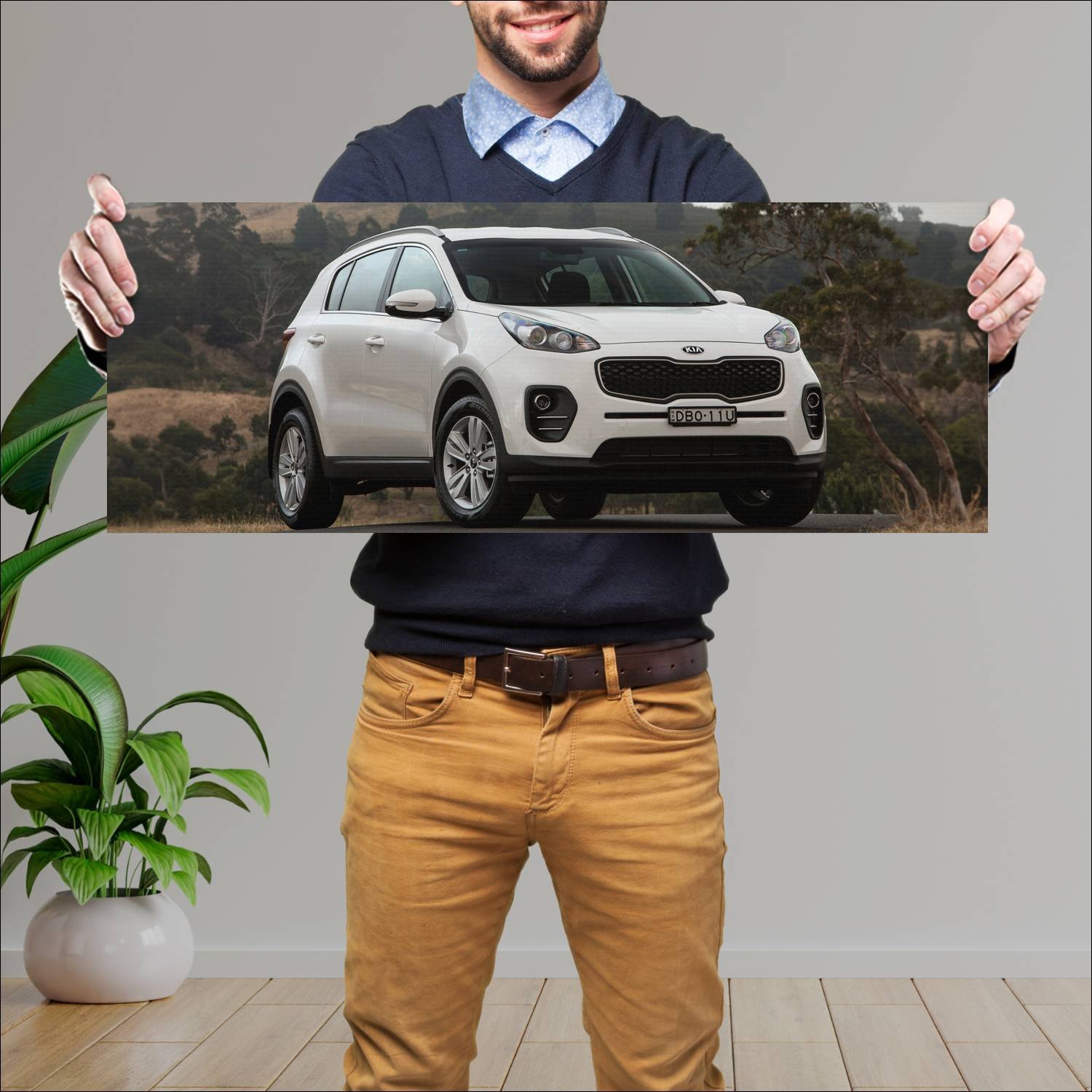Cuadro grande 30x80cm 2016 kia sportage au auto 116 Kia