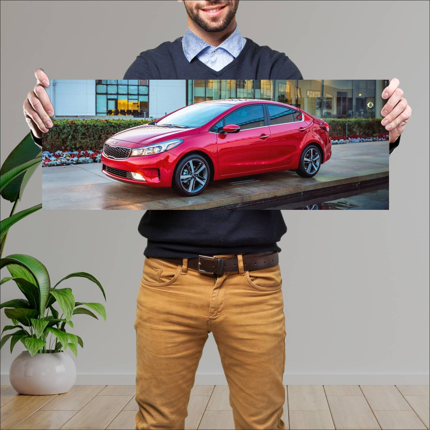 Cuadro grande 30x80cm 2017 kia forte auto 125 Kia