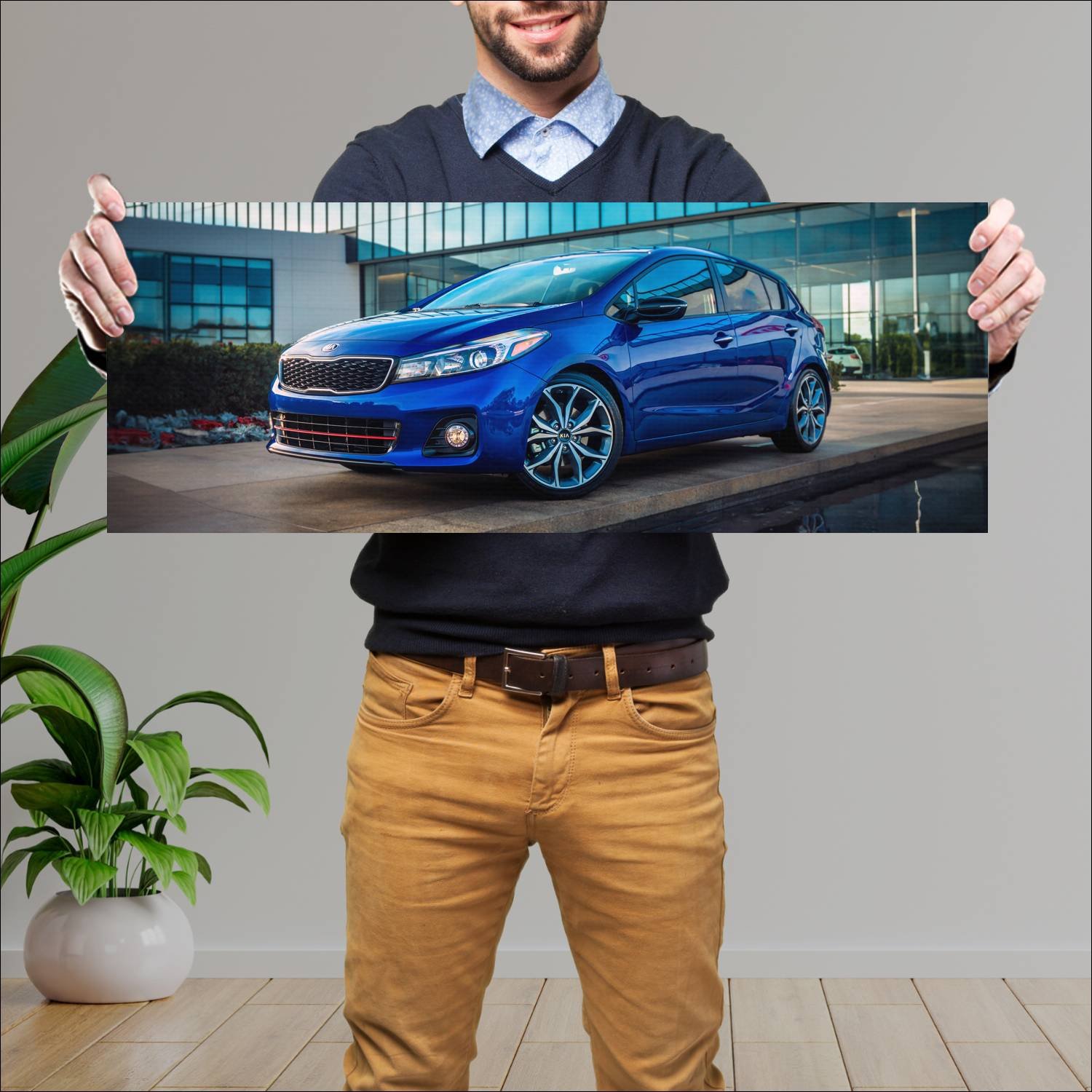 Cuadro grande 30x80cm 2017 kia forte5 auto 126 Kia