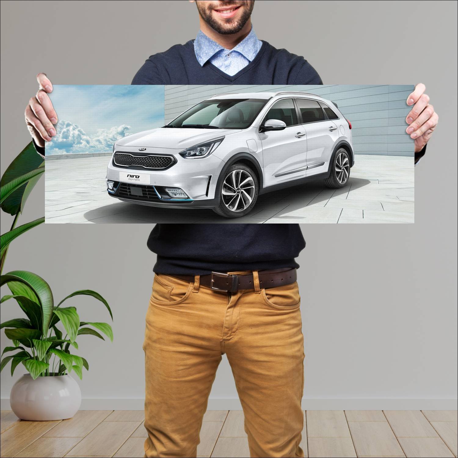 Cuadro grande 30x80cm 2017 kia niro plug in hybrid 127 Kia