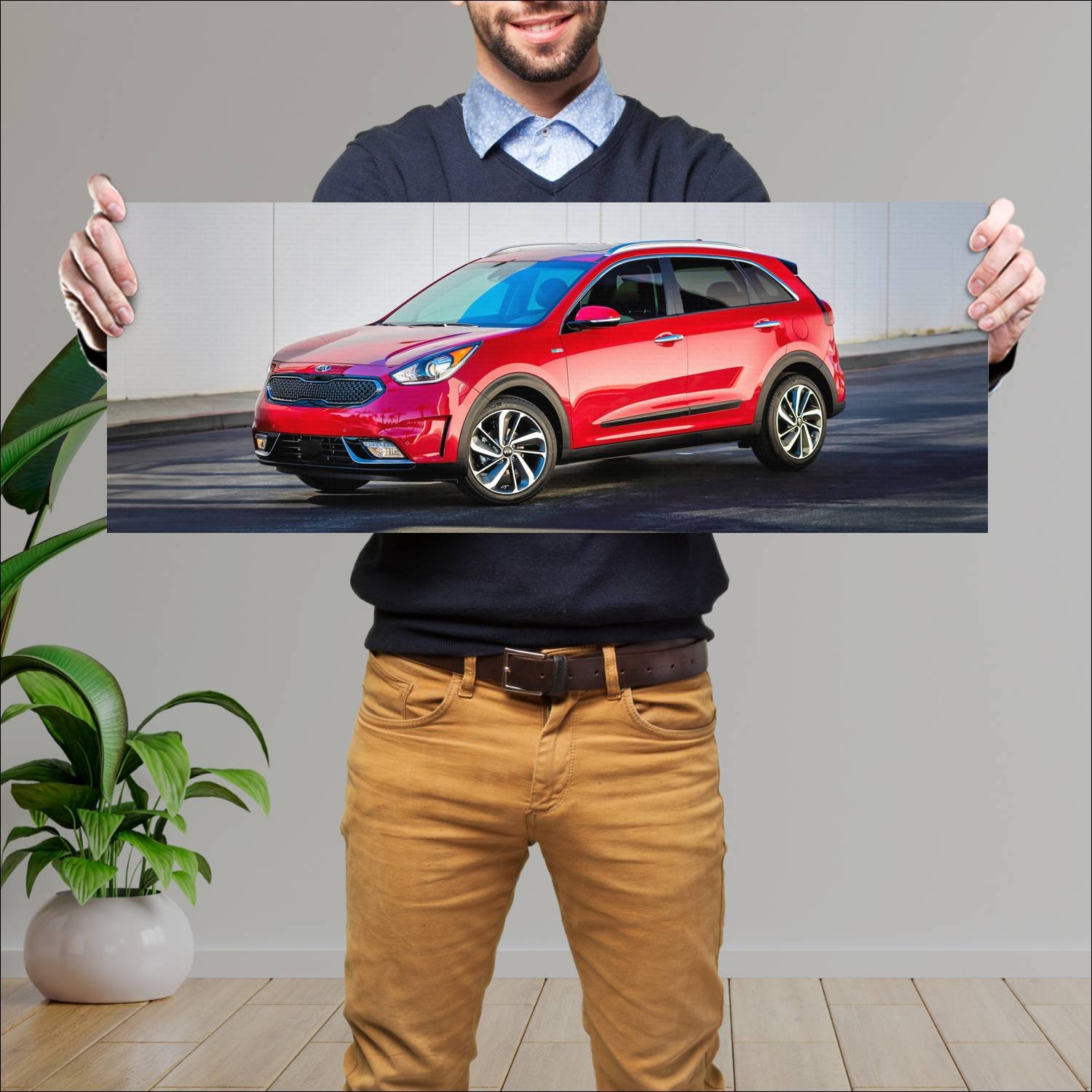 Cuadro grande 30x80cm 2017 kia niro us auto 129 Kia