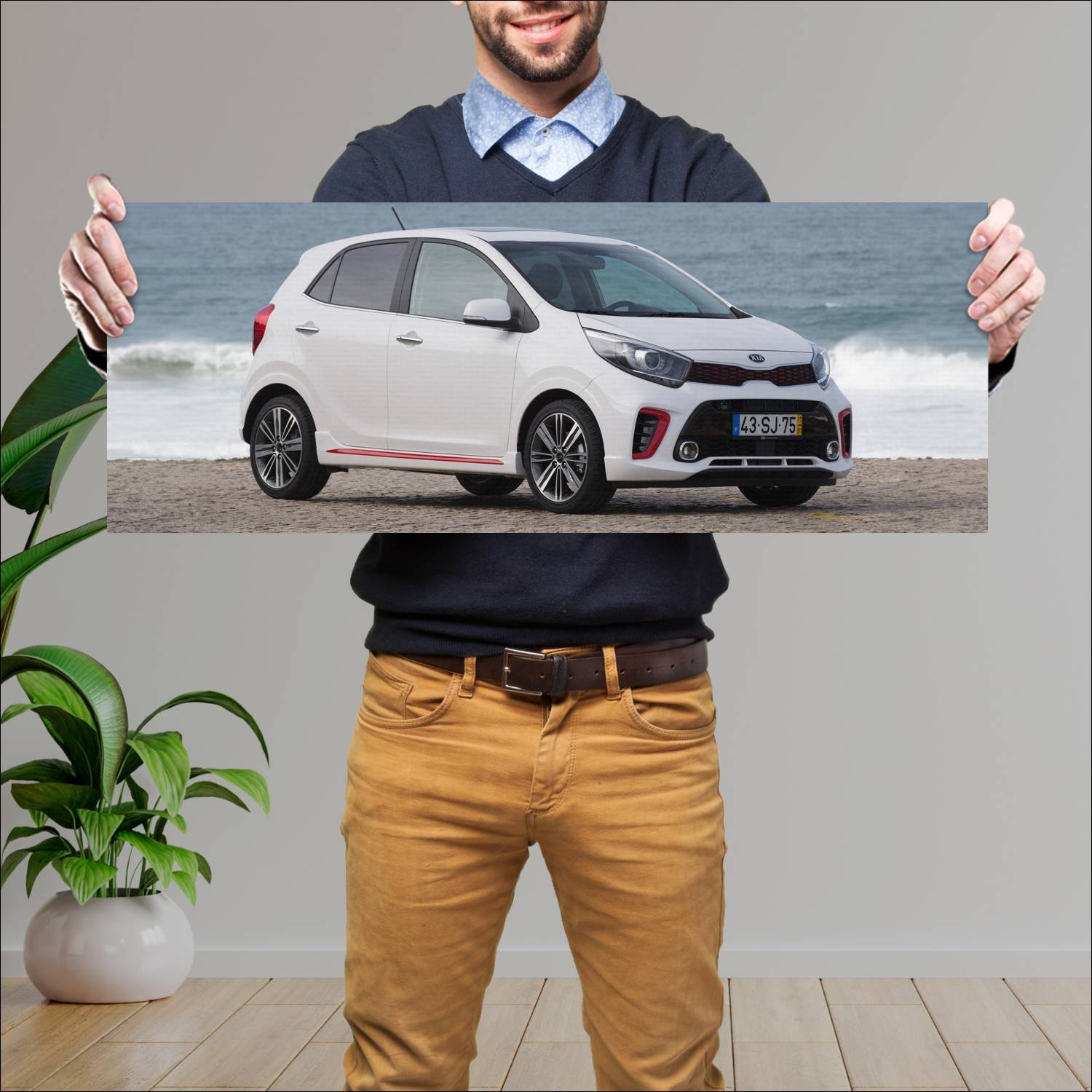 Cuadro grande 30x80cm 2017 kia picanto gt line 634 134 Kia