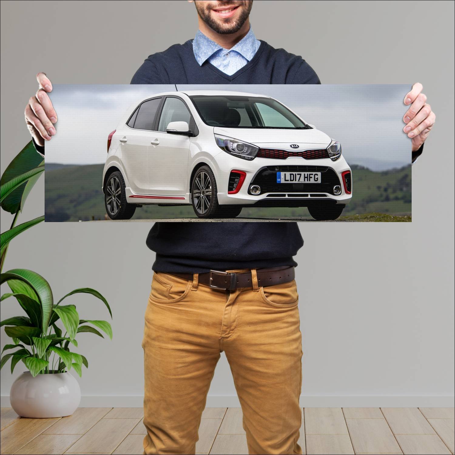 Cuadro grande 30x80cm 2017 kia picanto gt line uk 135 Kia