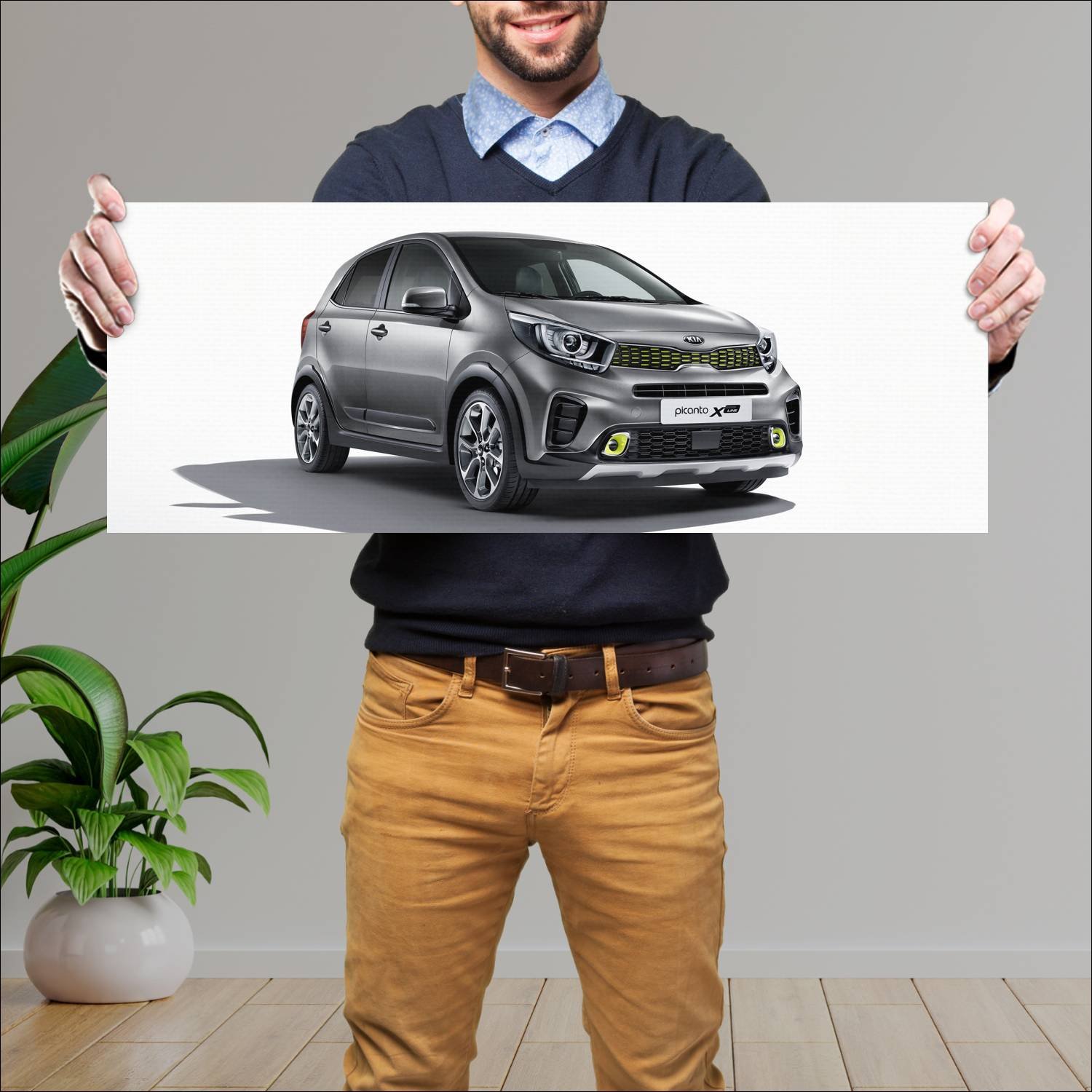 Cuadro grande 30x80cm 2017 kia picanto x line Kia