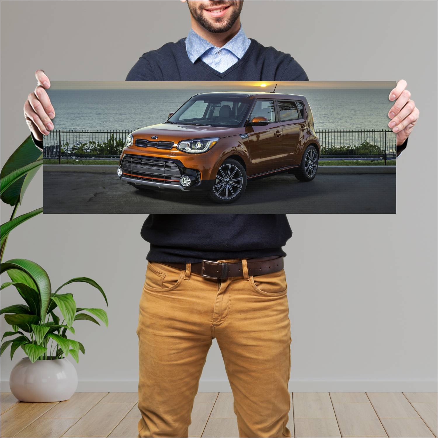 Cuadro grande 30x80cm 2017 kia soul us auto 142 Kia