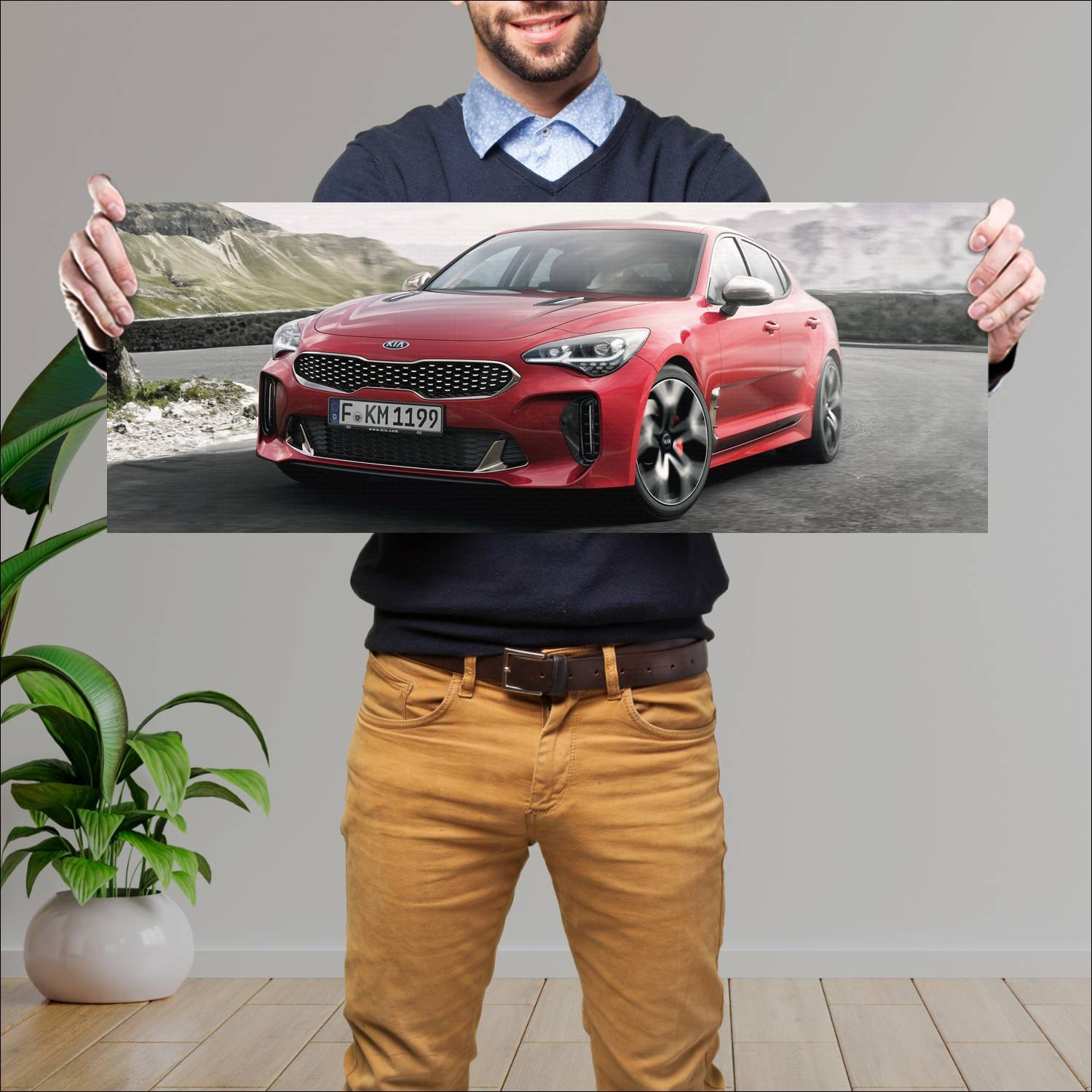 Cuadro grande 30x80cm 2017 kia stinger gt auto 144 Kia