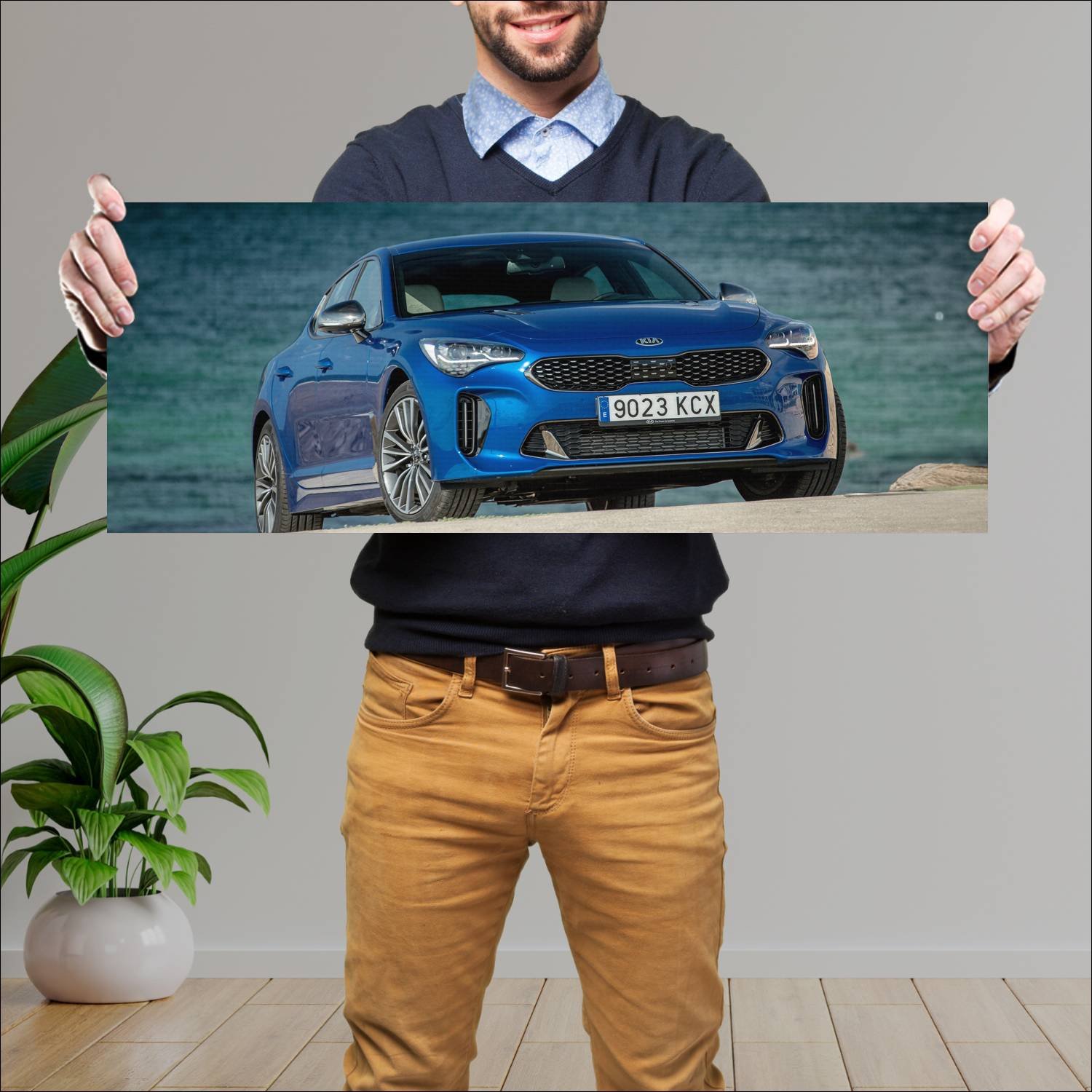 Cuadro grande 30x80cm 2017 kia stinger gt line 728 146 Kia