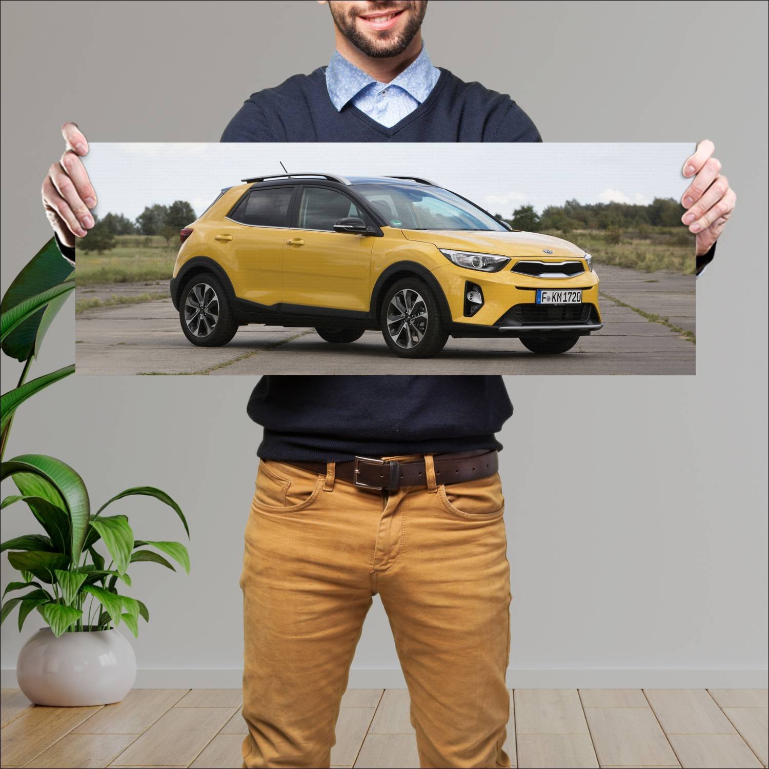 Cuadro grande 30x80cm 2017 kia stonic auto 149 Kia