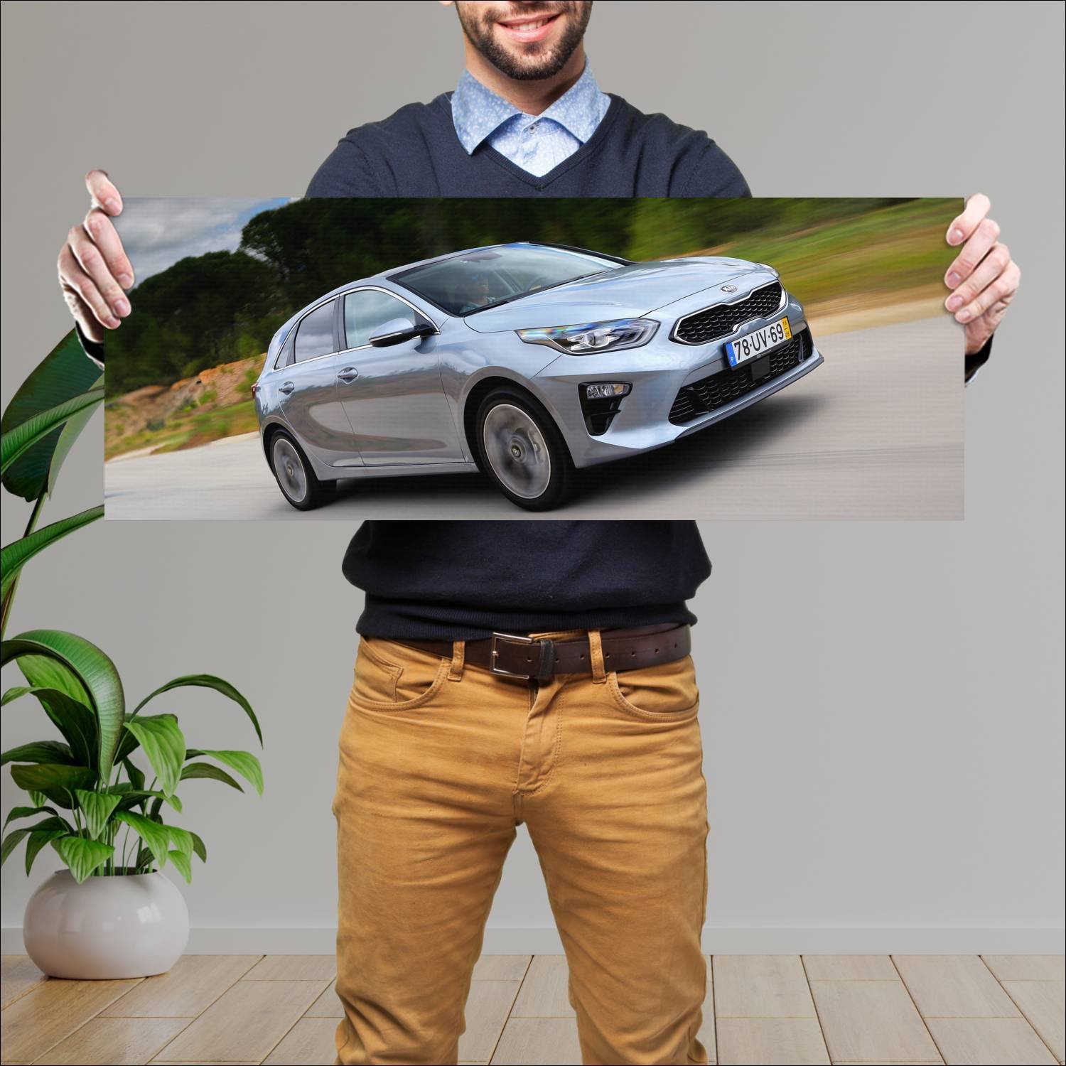 Cuadro grande 30x80cm 2018 kia ceed auto 155 Kia
