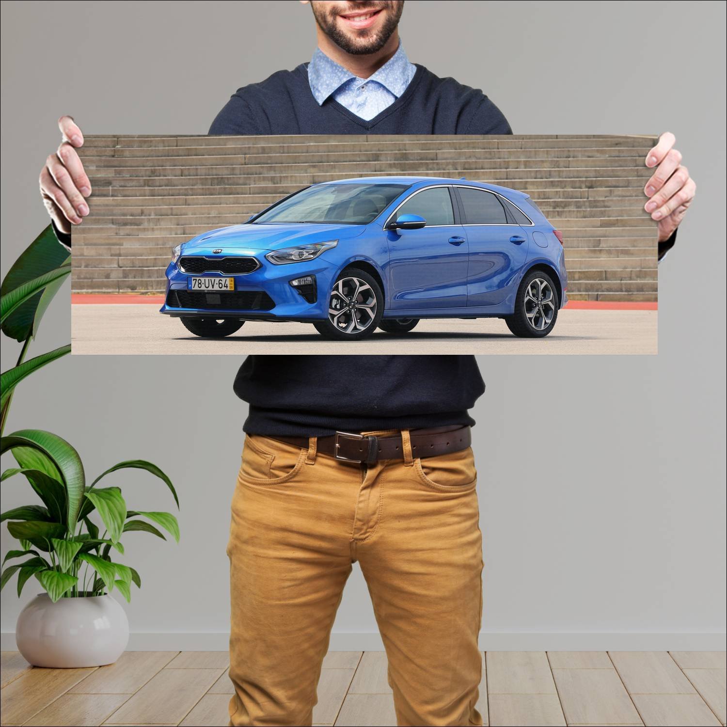 Cuadro grande 30x80cm 2018 kia ceed auto 157 Kia